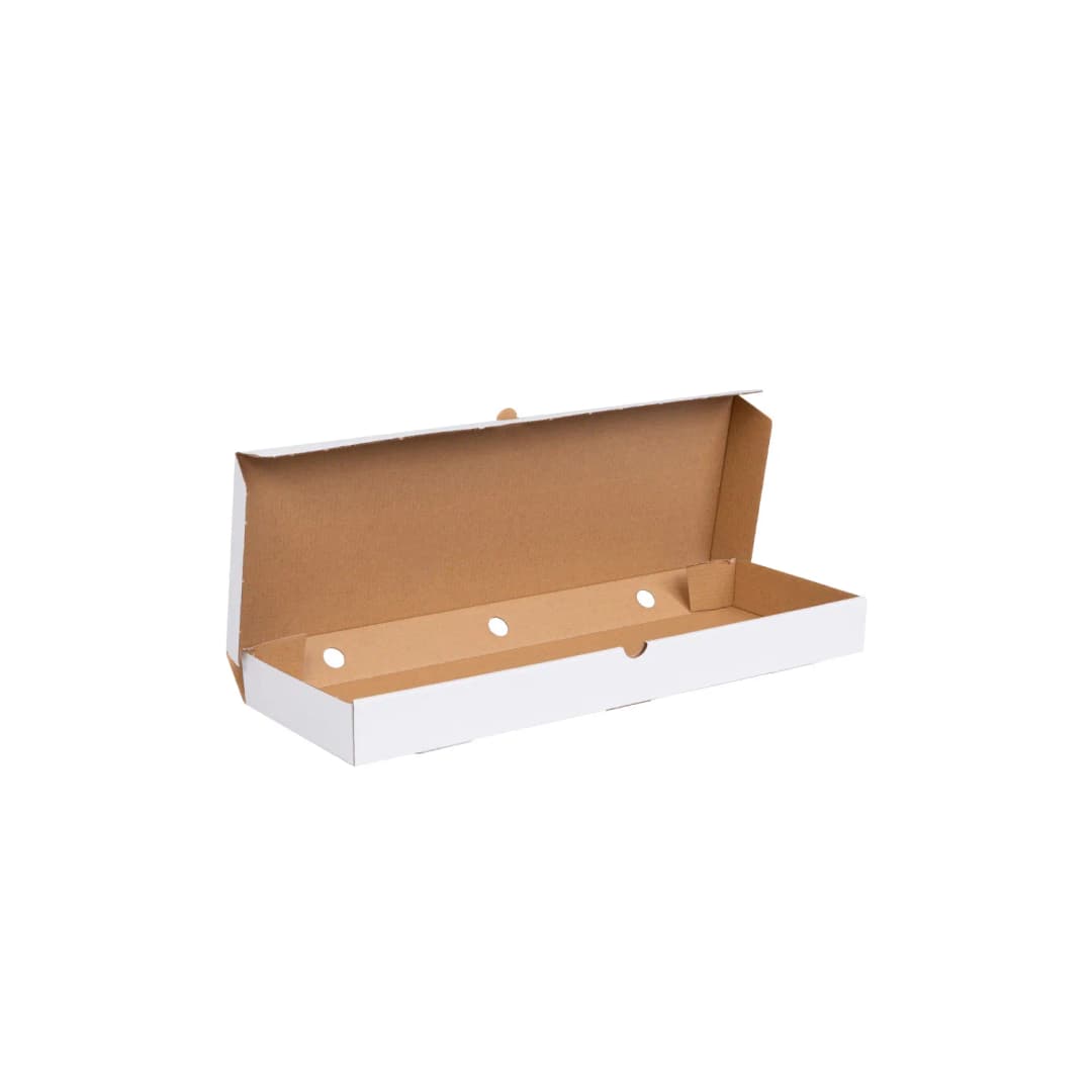 43x15x4 cm Beyaz Pide Kutusu
