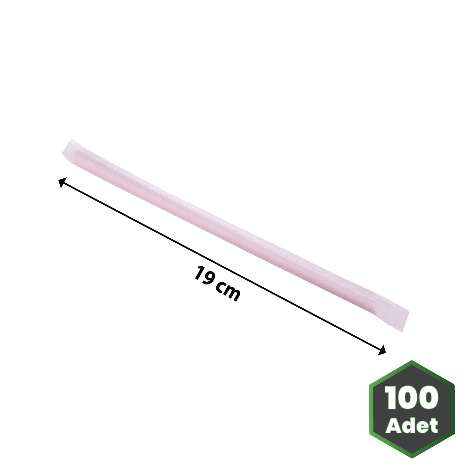 Kağıt Ambalajlı Kırmızı Pipet