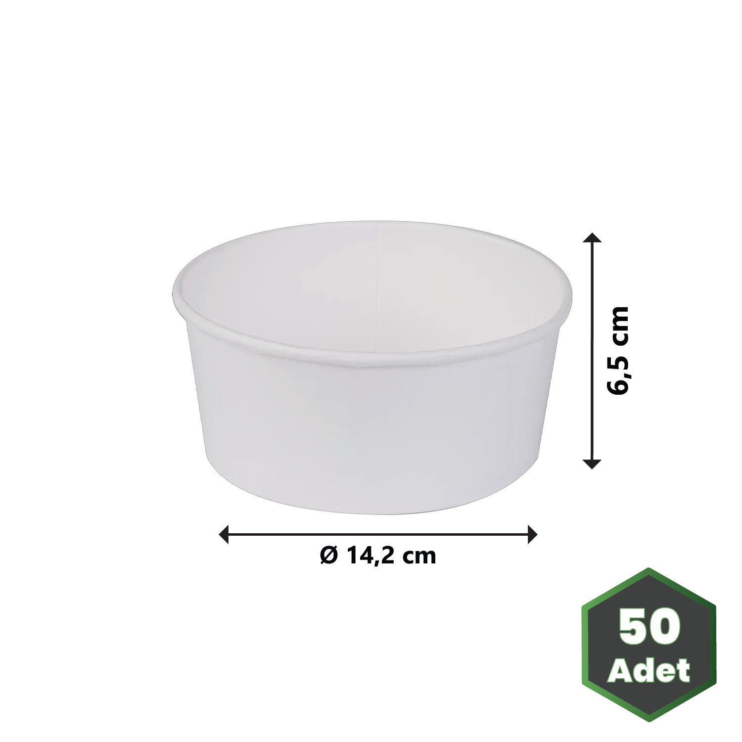 750 ml Beyaz Karton Gıda Kasesi