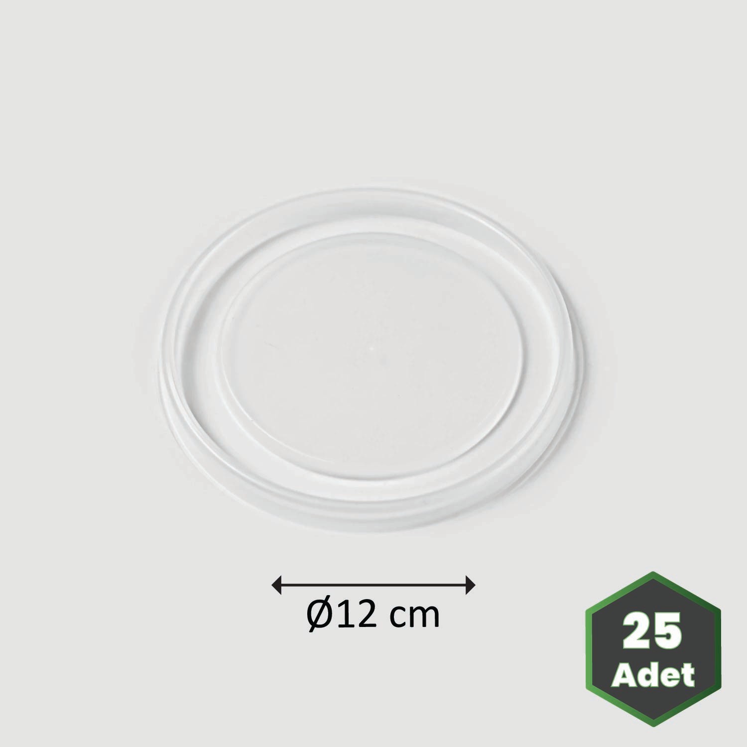 Karton Gıda Kasesi Kapağı Şeffaf 16 oz