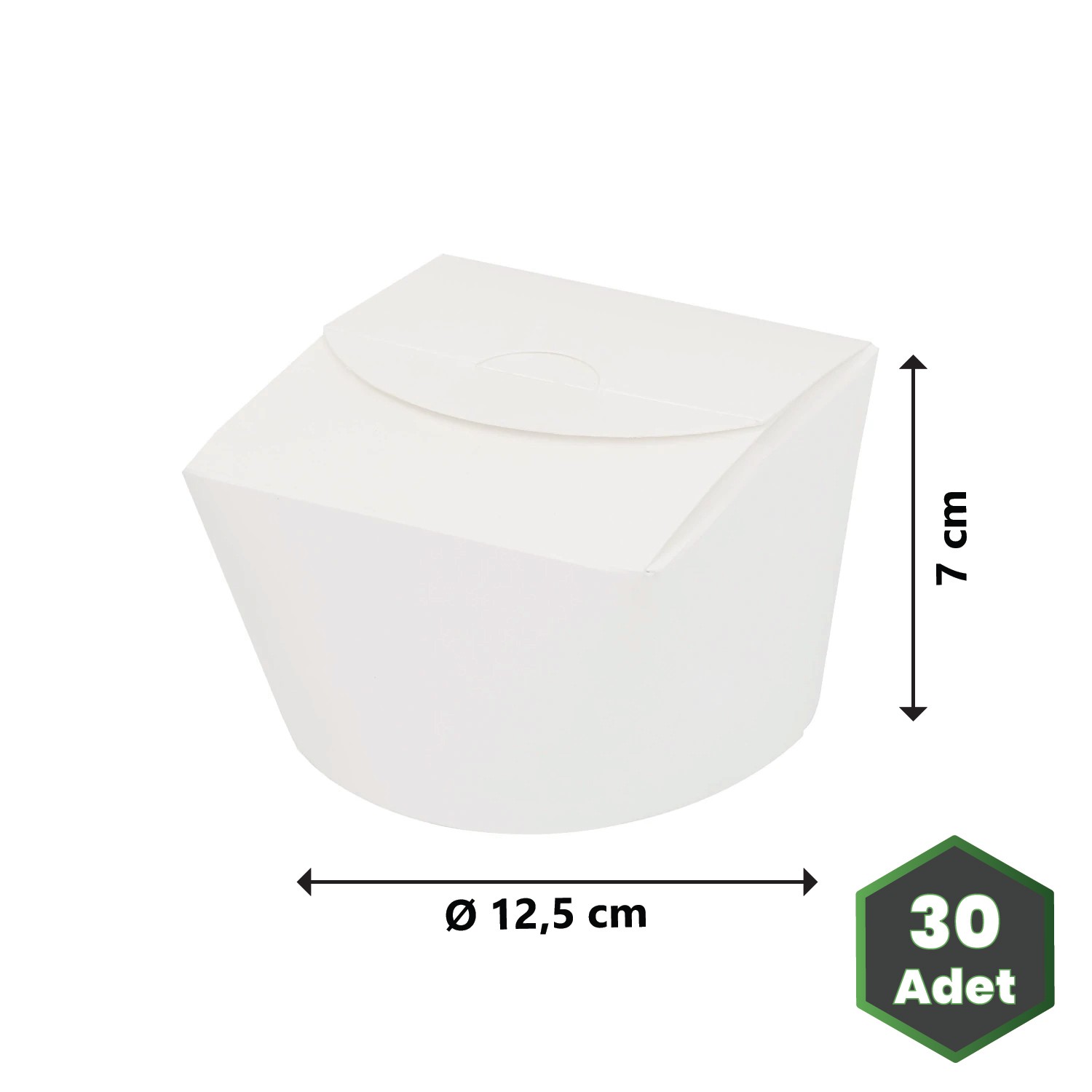 750 ml Beyaz Karton Noodle ve Döner Box