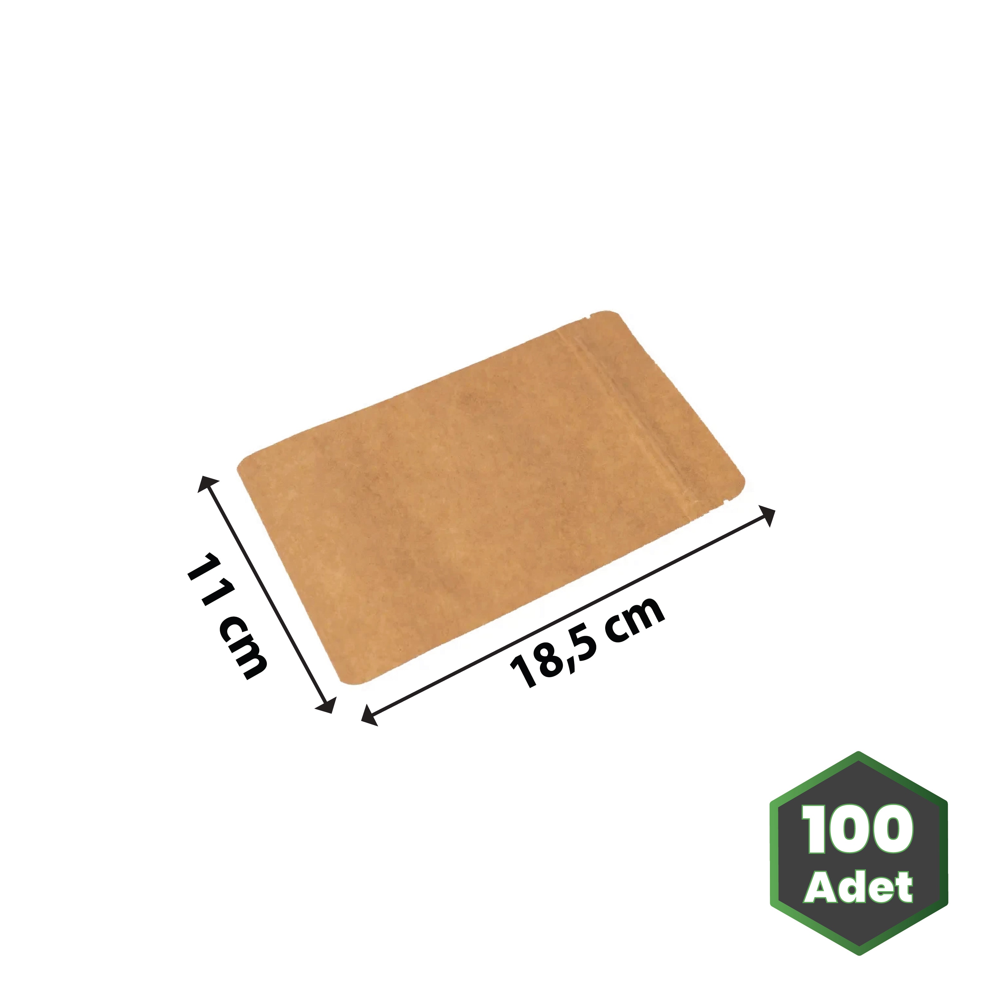 11x18,5 cm Kraft Alüminyum Doypack