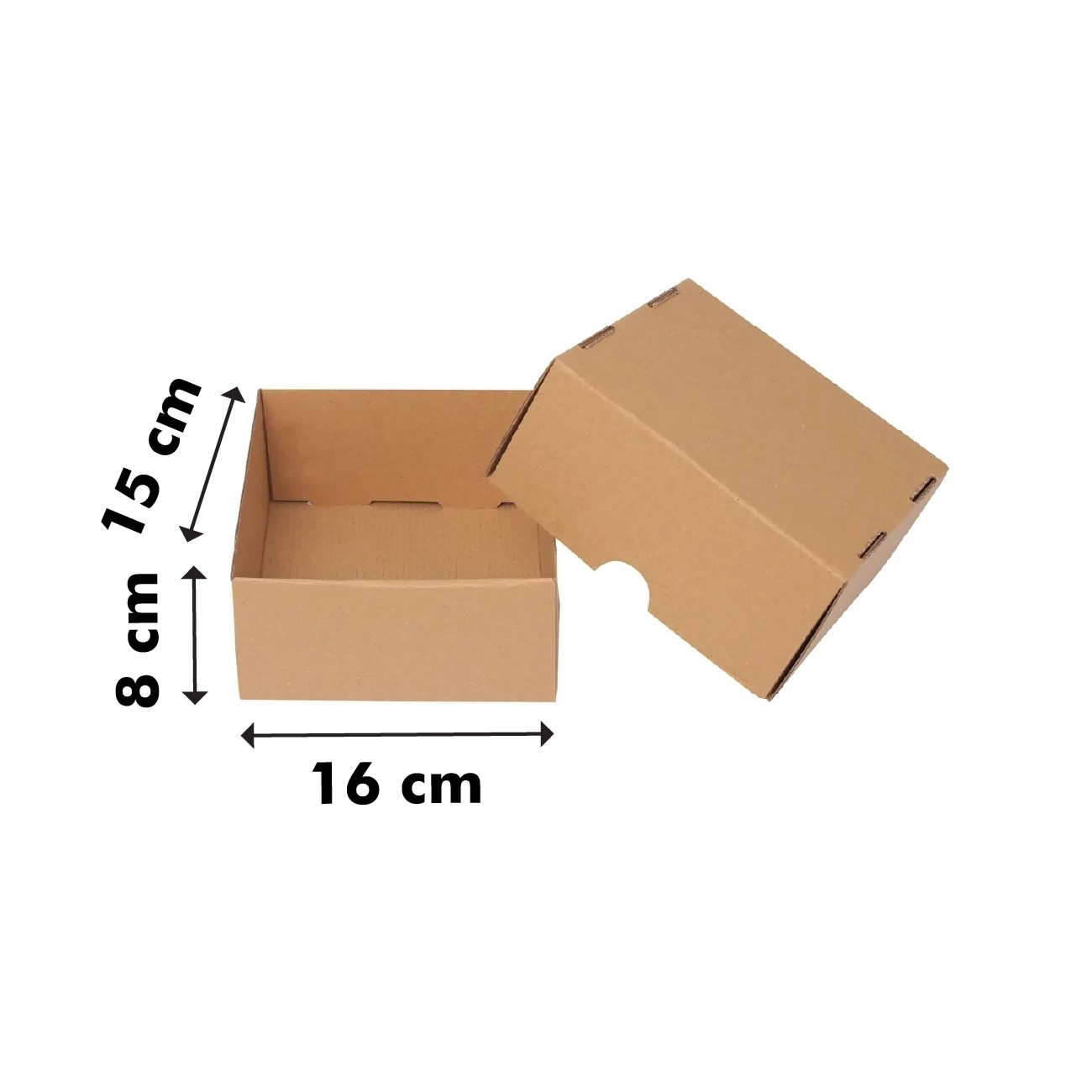 E-ticaret Kutusu Gövde+Kapak Kraft 16x15x8 cm