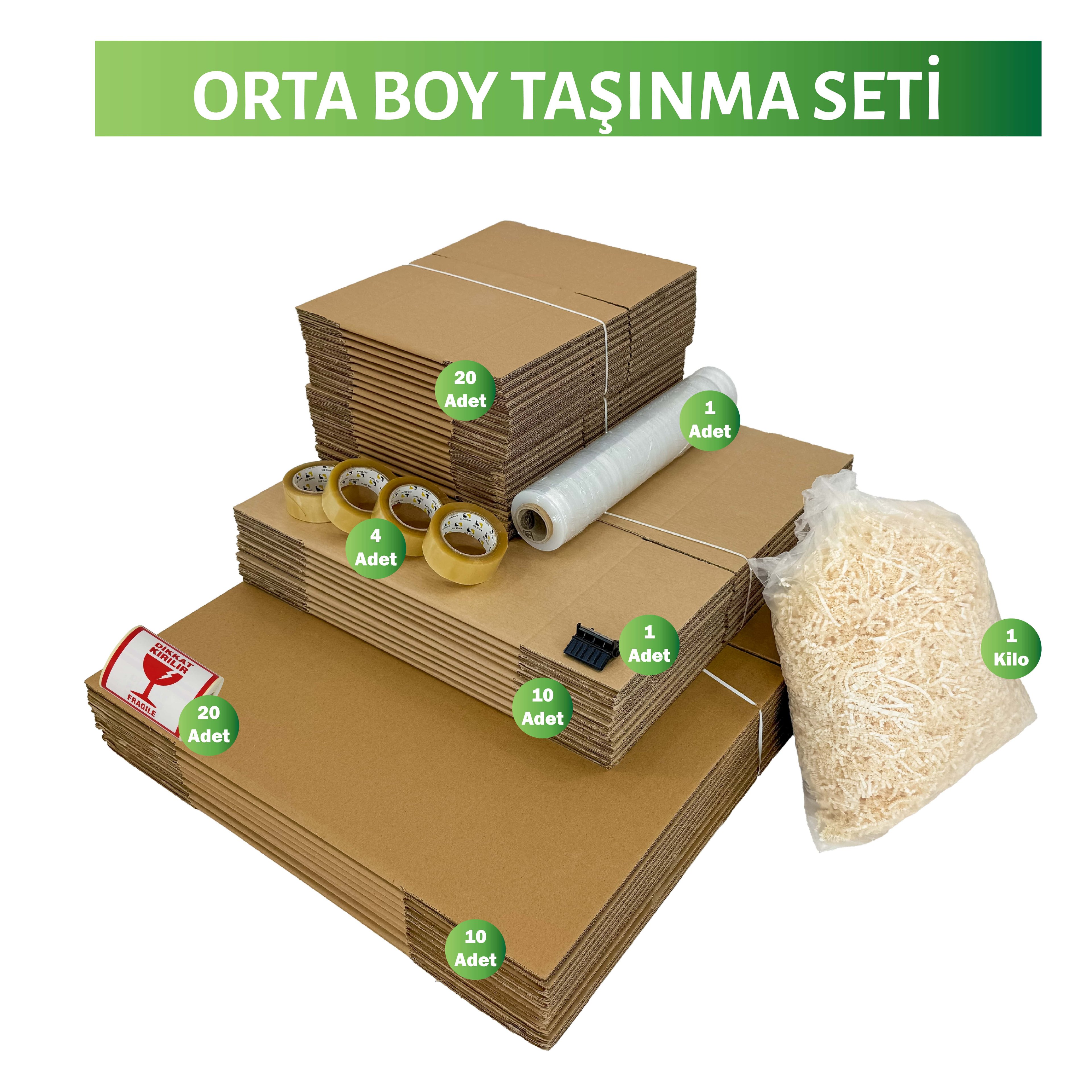 Orta Boy Taşınma Kolisi Seti