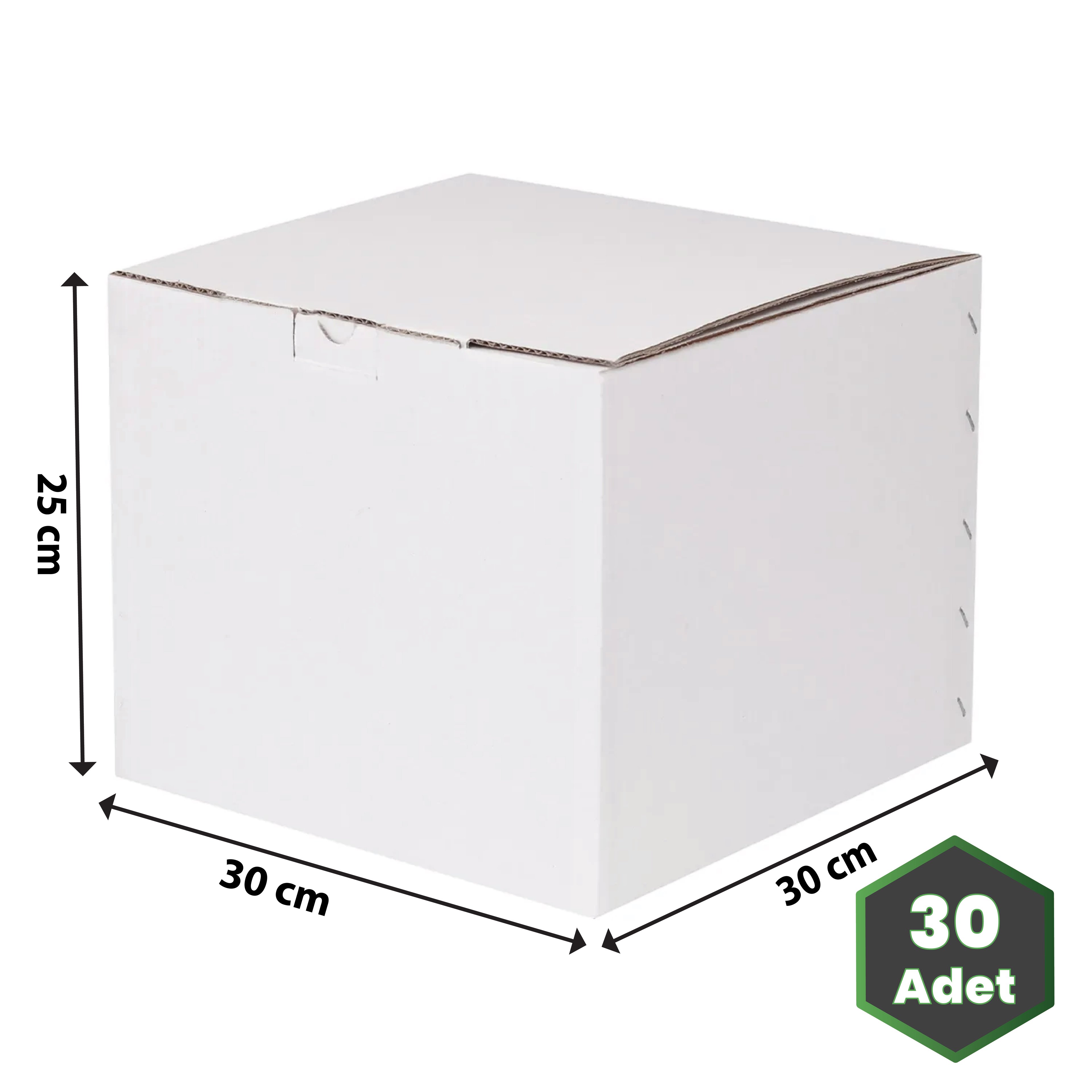 30x30x25 cm Beyaz Dikey E-ticaret Kutusu