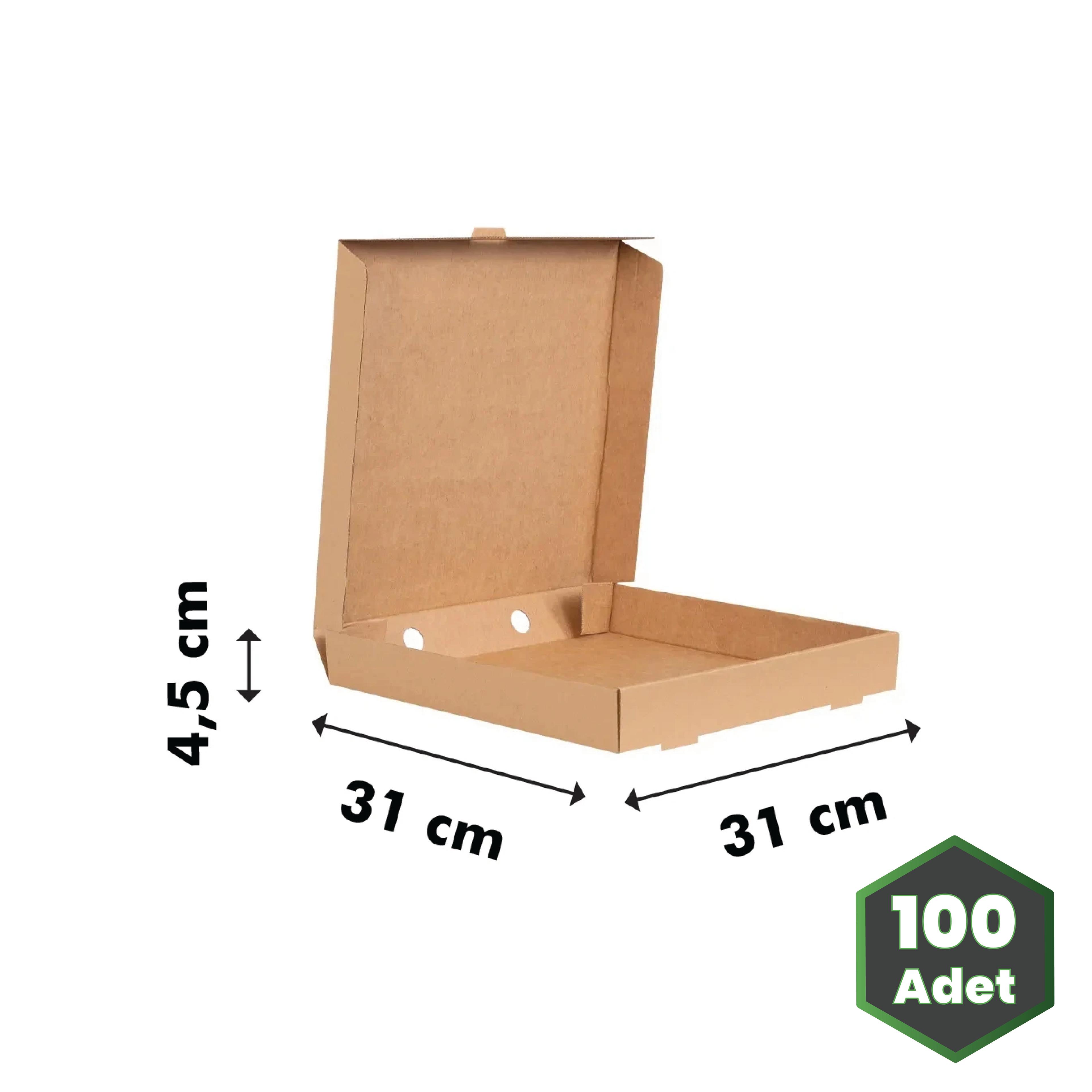 31x31x4,5 cm Kraft Pizza Kutusu
