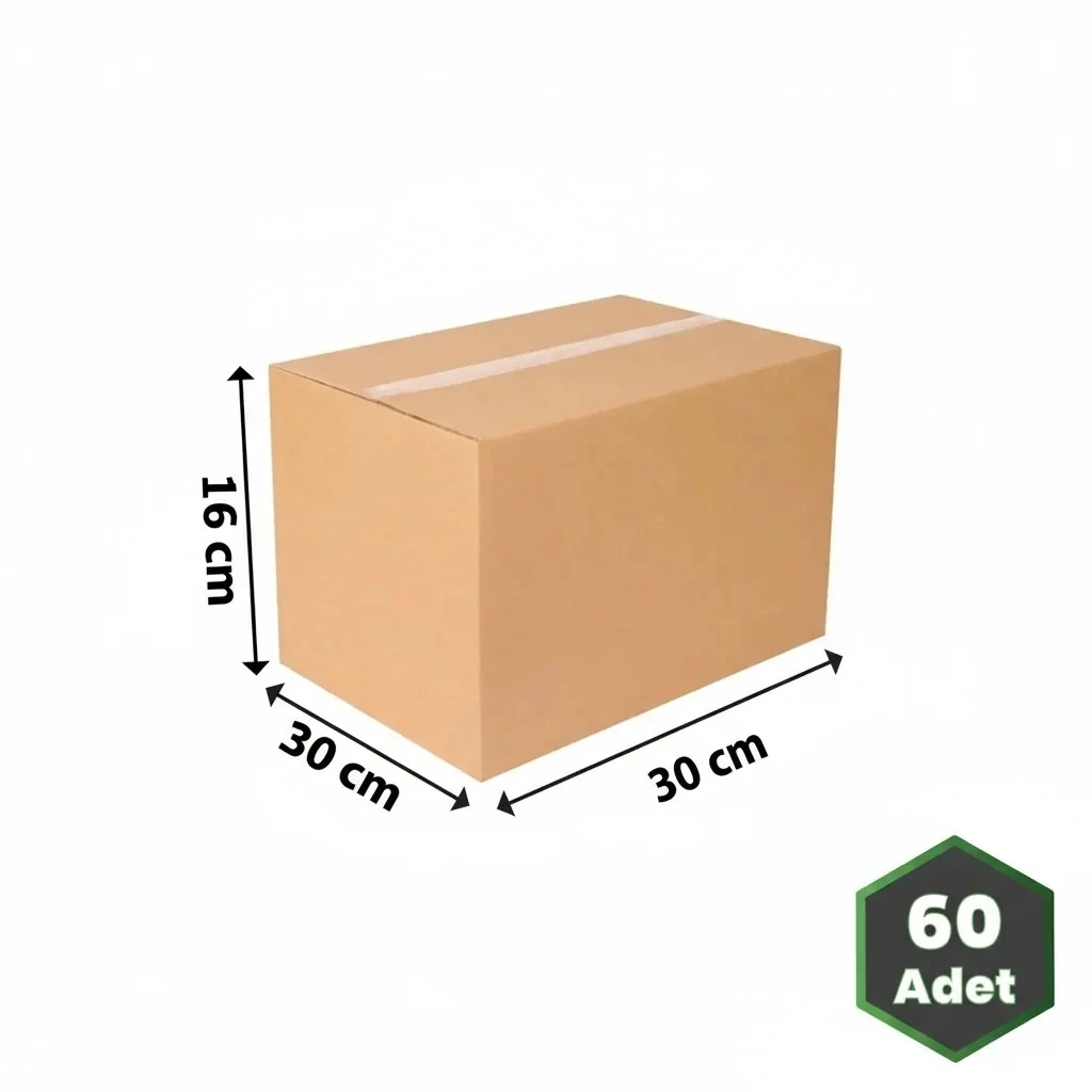 30x30x16 cm Çift Oluklu Taşıma Kolisi