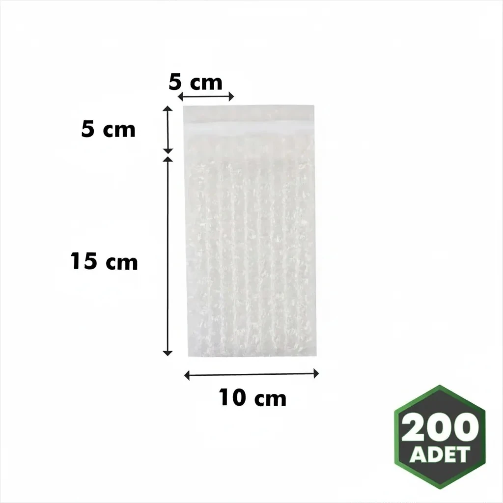 10x15+5 cm 80 gr Bantlı Balonlu Torba