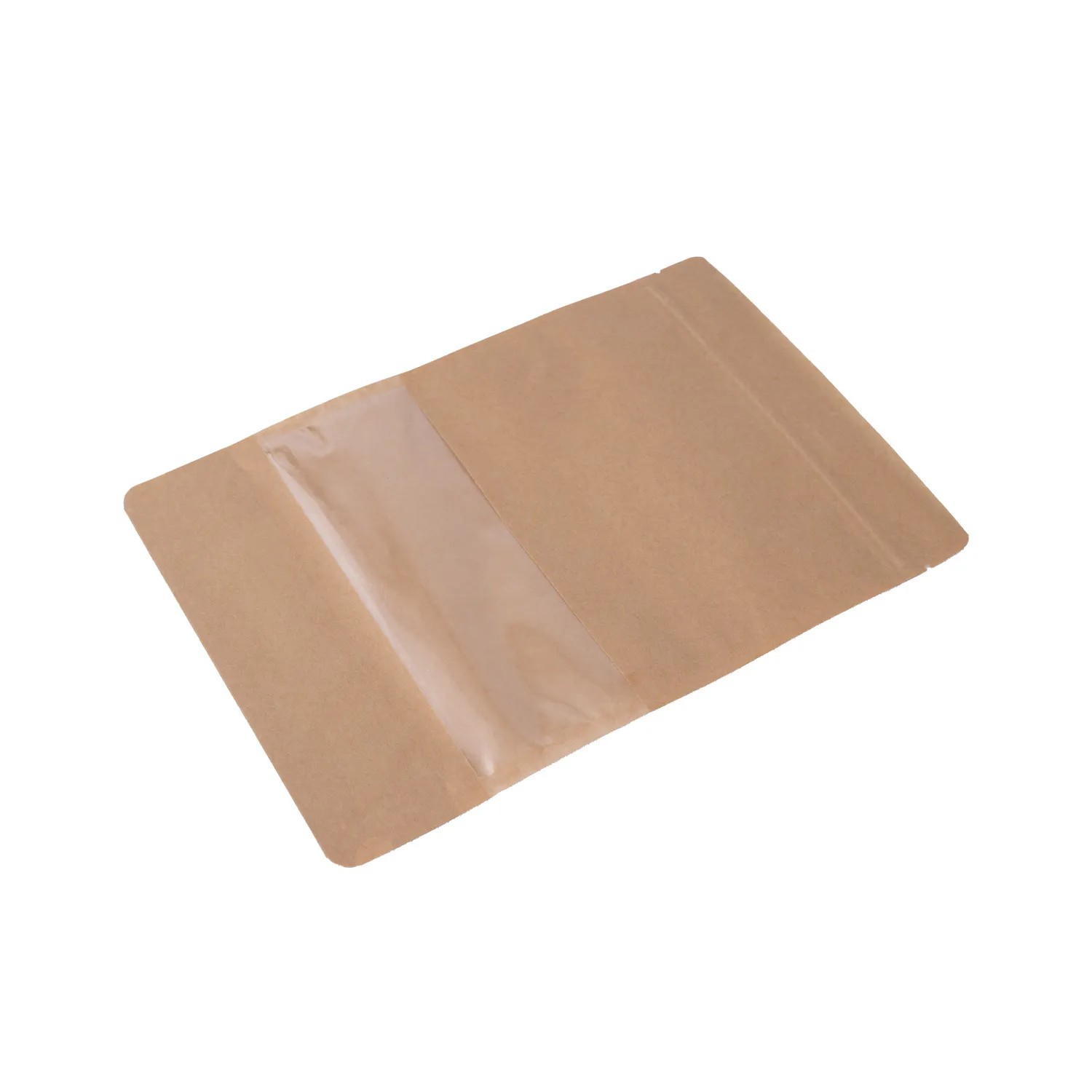 20x30 cm Kraft Dar Pencereli Doypack 