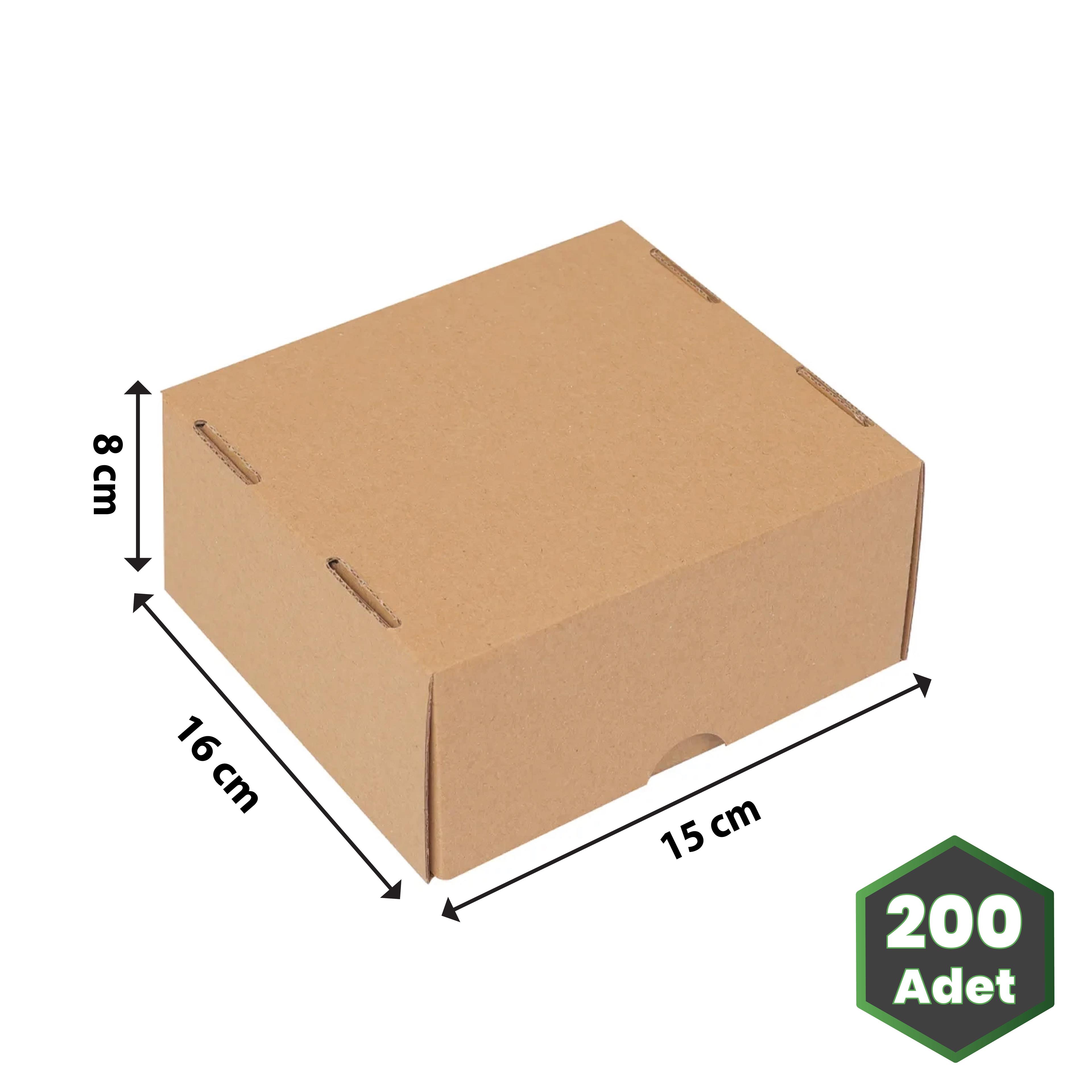 16x15x8 cm Kraft E-ticaret Kutusu Gövde+Kapak