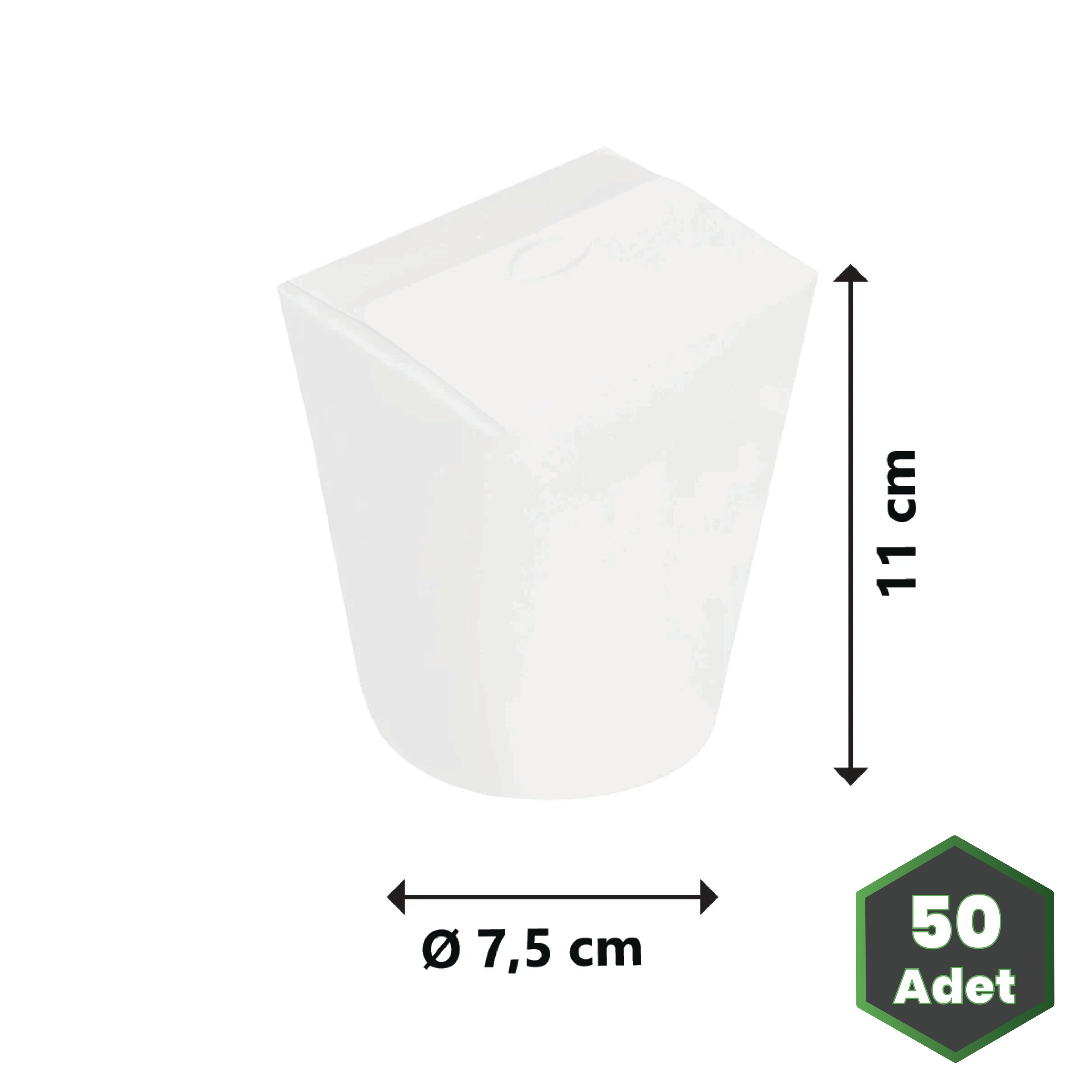 16 oz Beyaz Karton Noodle ve Döner Box