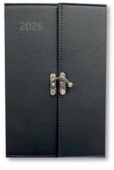 2026 Kilitli Ajanda (14x20 cm) - Antrasit