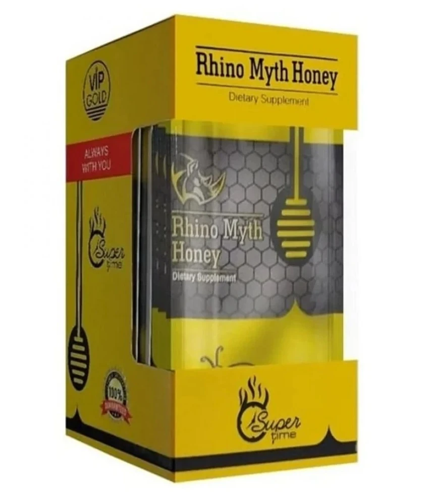 Rhino Myth Honey - Gold, Male Potency Enhancement and Sexual Vitality Booster, 7g×12 sachets