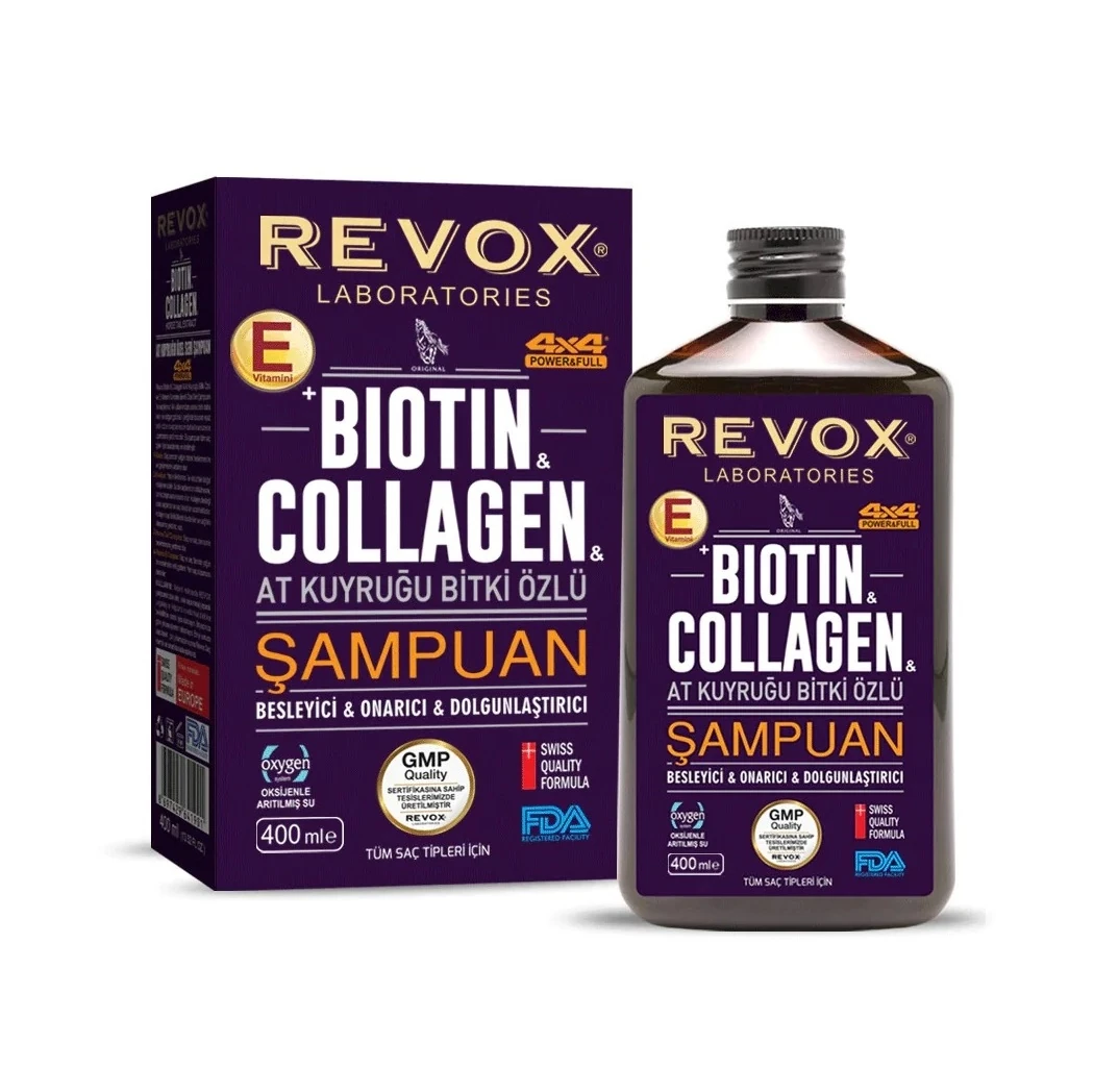 REVOX Biotin and Collagen, Horsetail Herbal Extract Shampoo