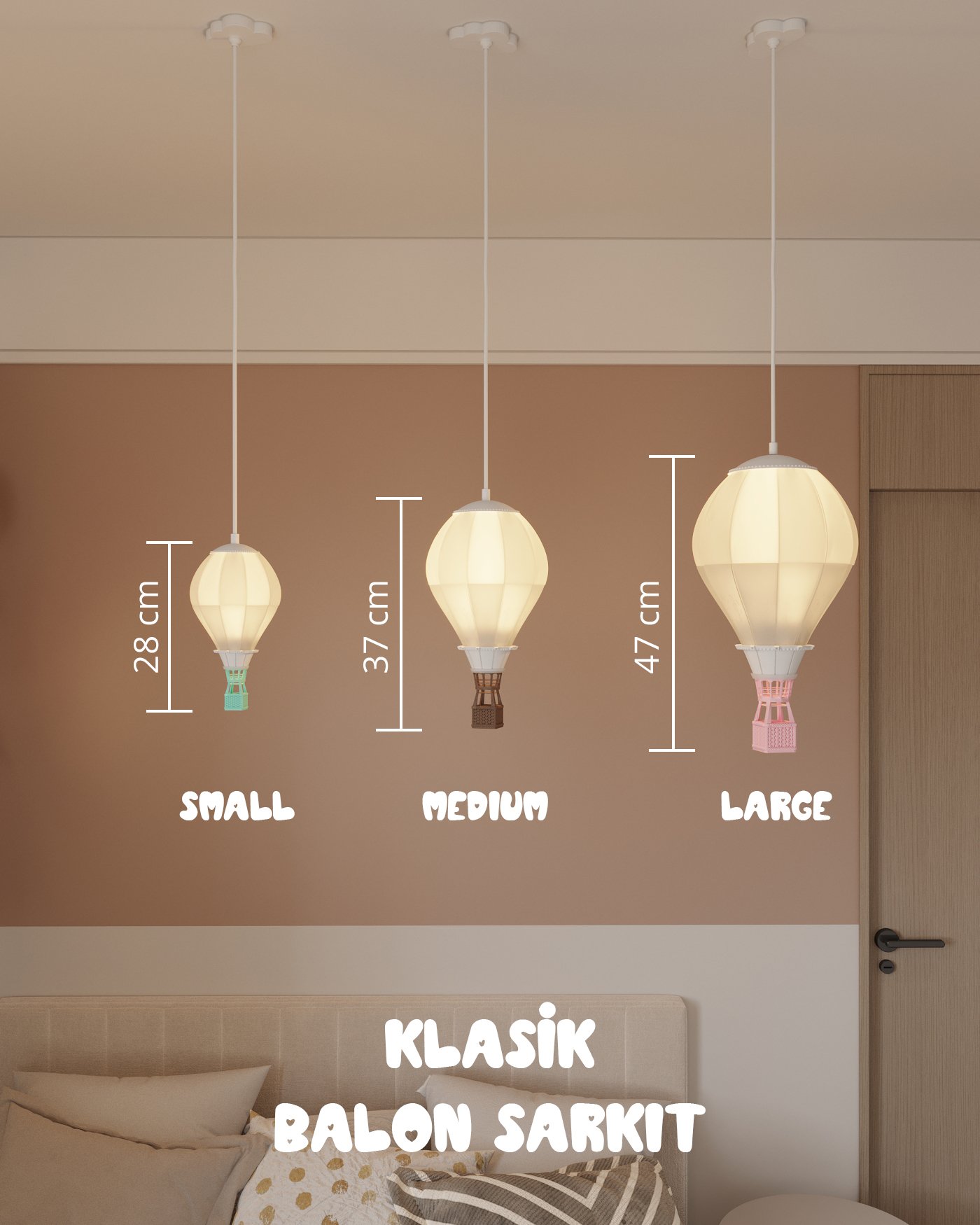 3’lü Klasik Balon Sarkıt Set