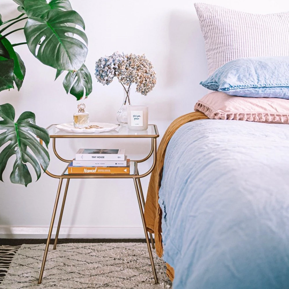 Gold Geyik Yan Sehpa