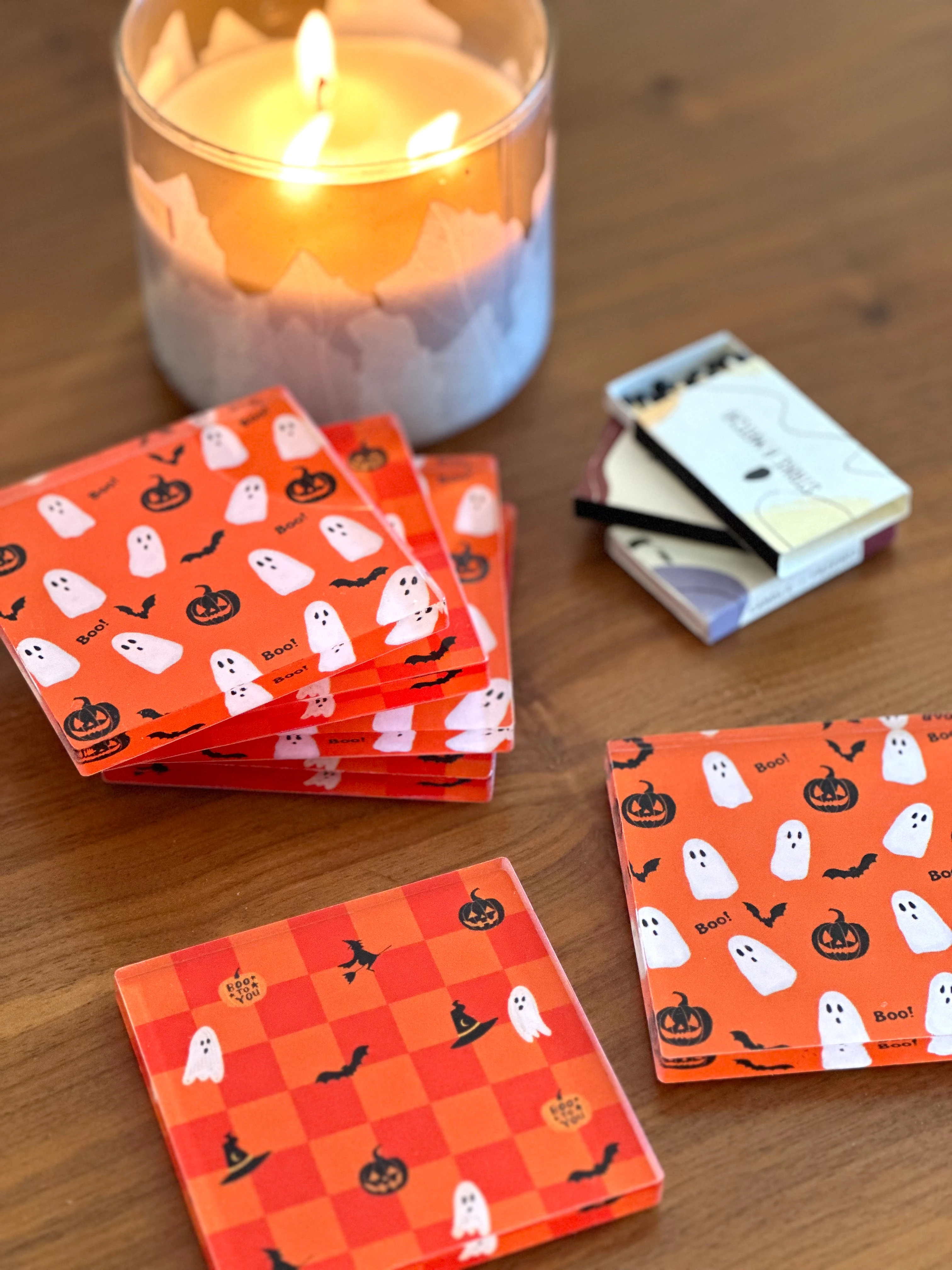 Spooky Checker Bardak Altlığı