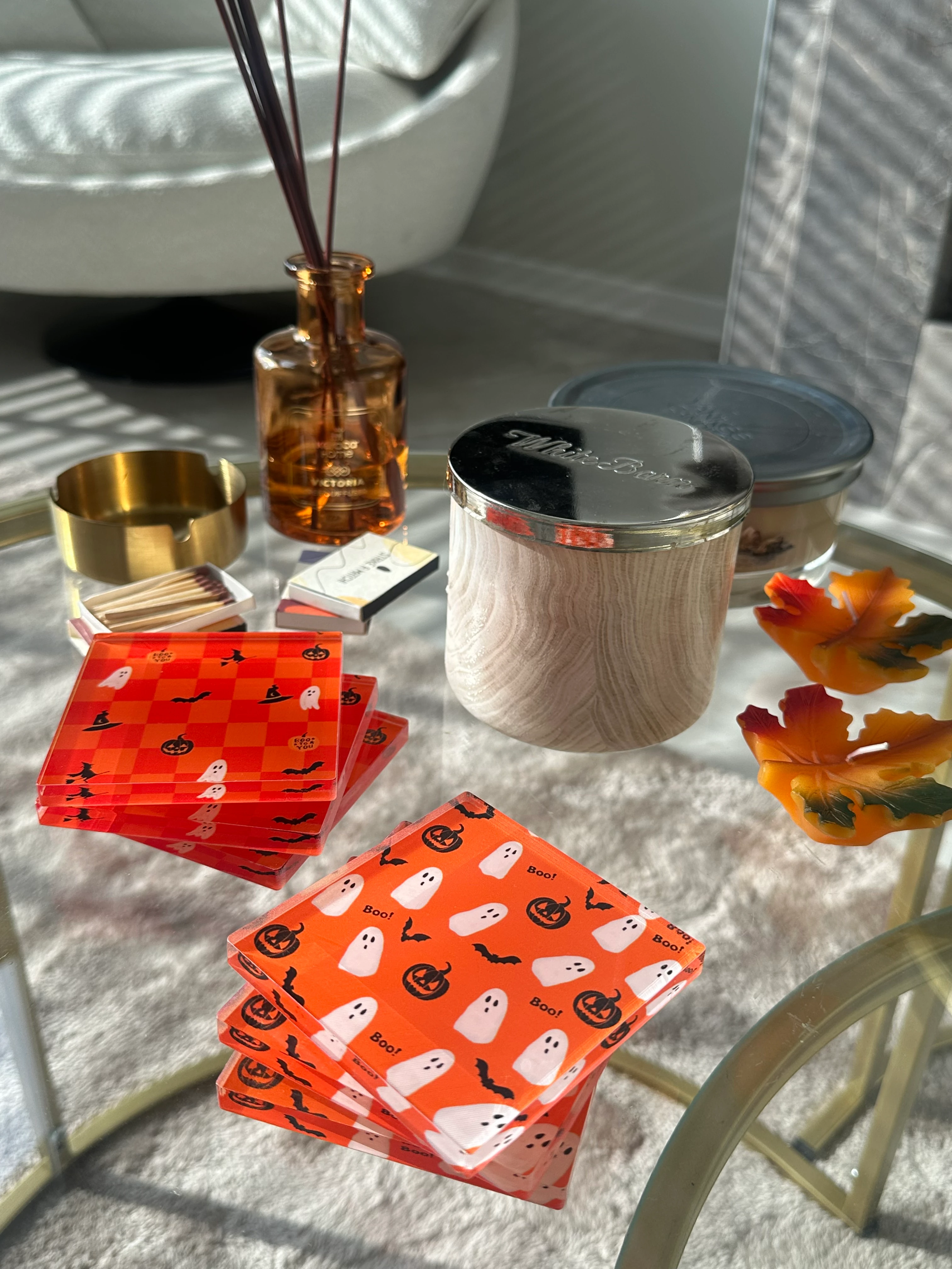 Spooky Checker Bardak Altlığı