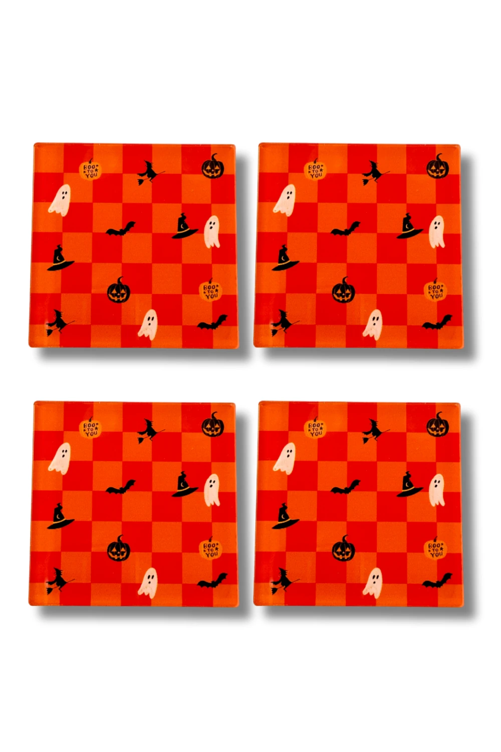 Spooky Checker Bardak Altlığı