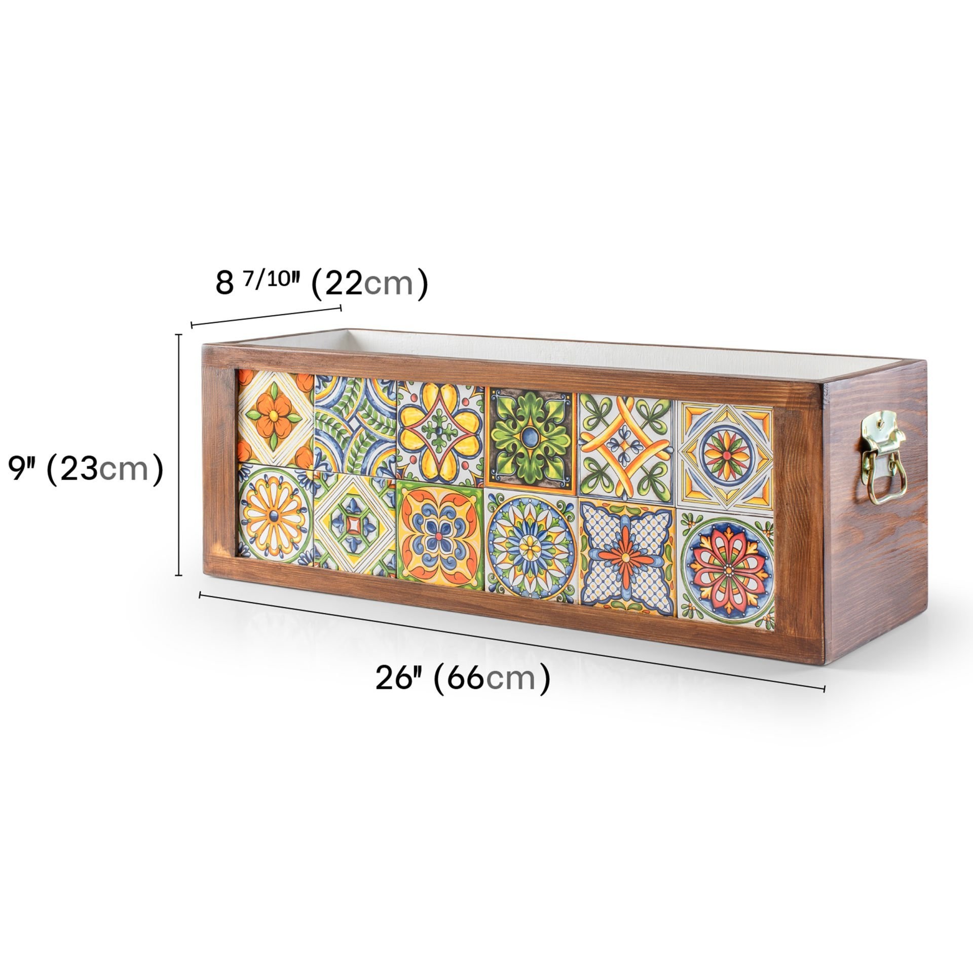 Meksika Çinili Saksı - 6x2 Çinili
