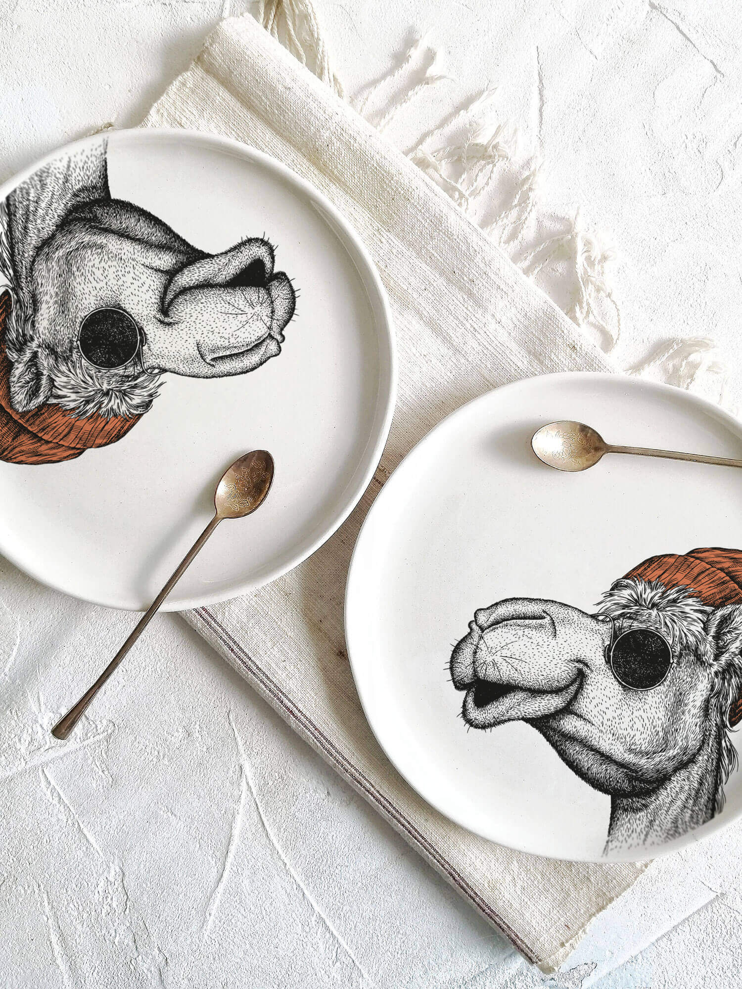 Gravür Hayvan Tabak - Deve