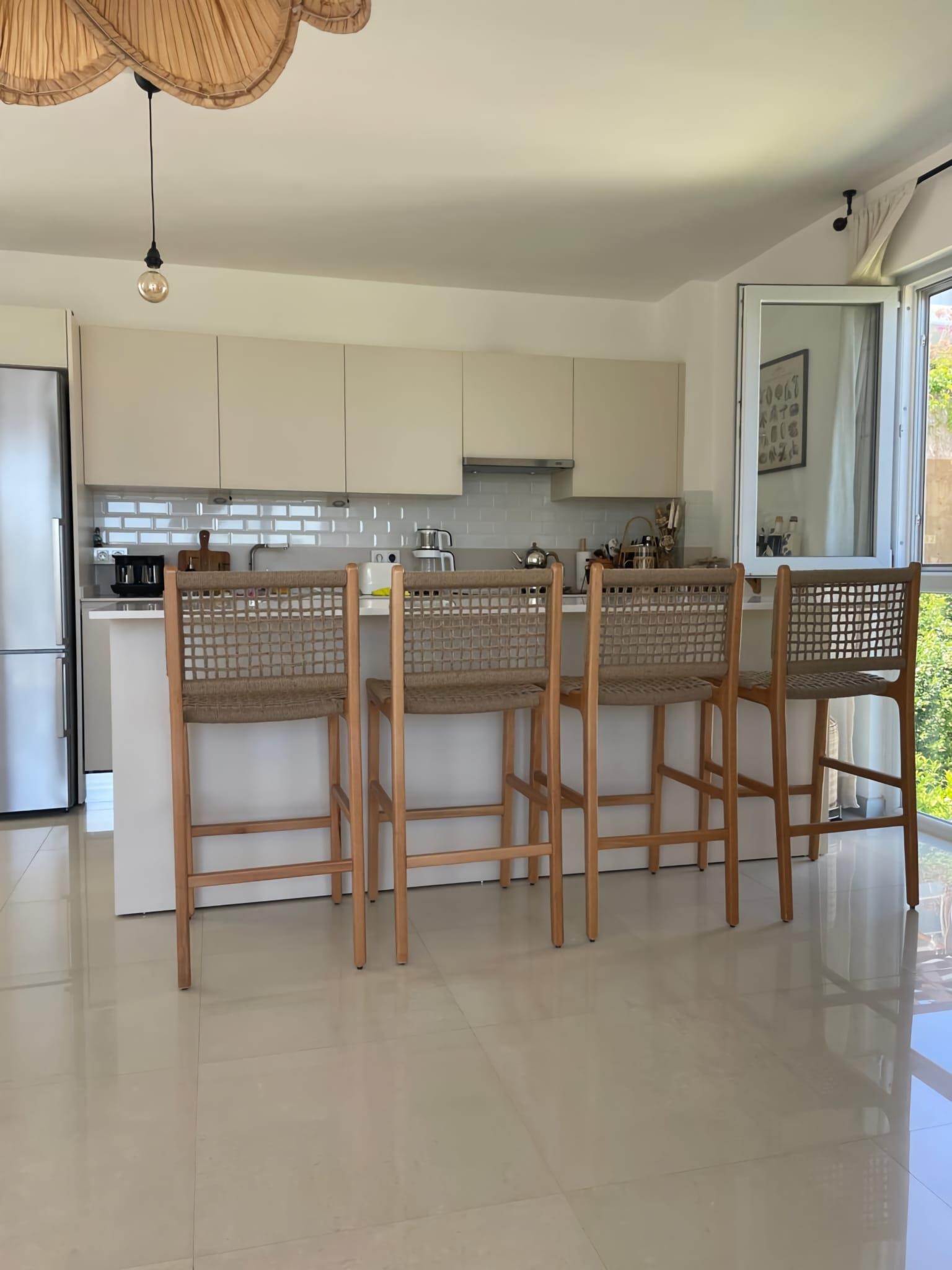 Marin Jüt İp Bar Sandalyesi