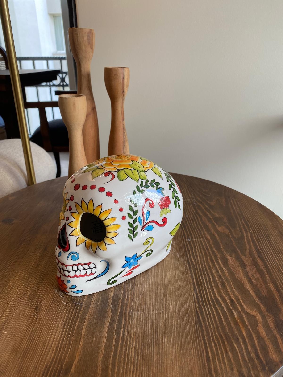 Skull Yellow Rose Dekoratif Ürün