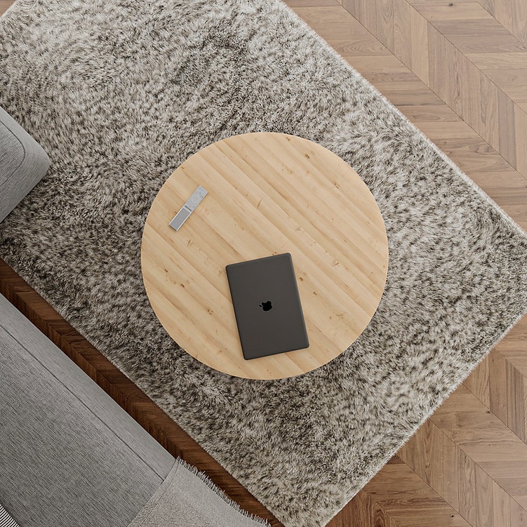 Masif Ahşap Oval Sehpa