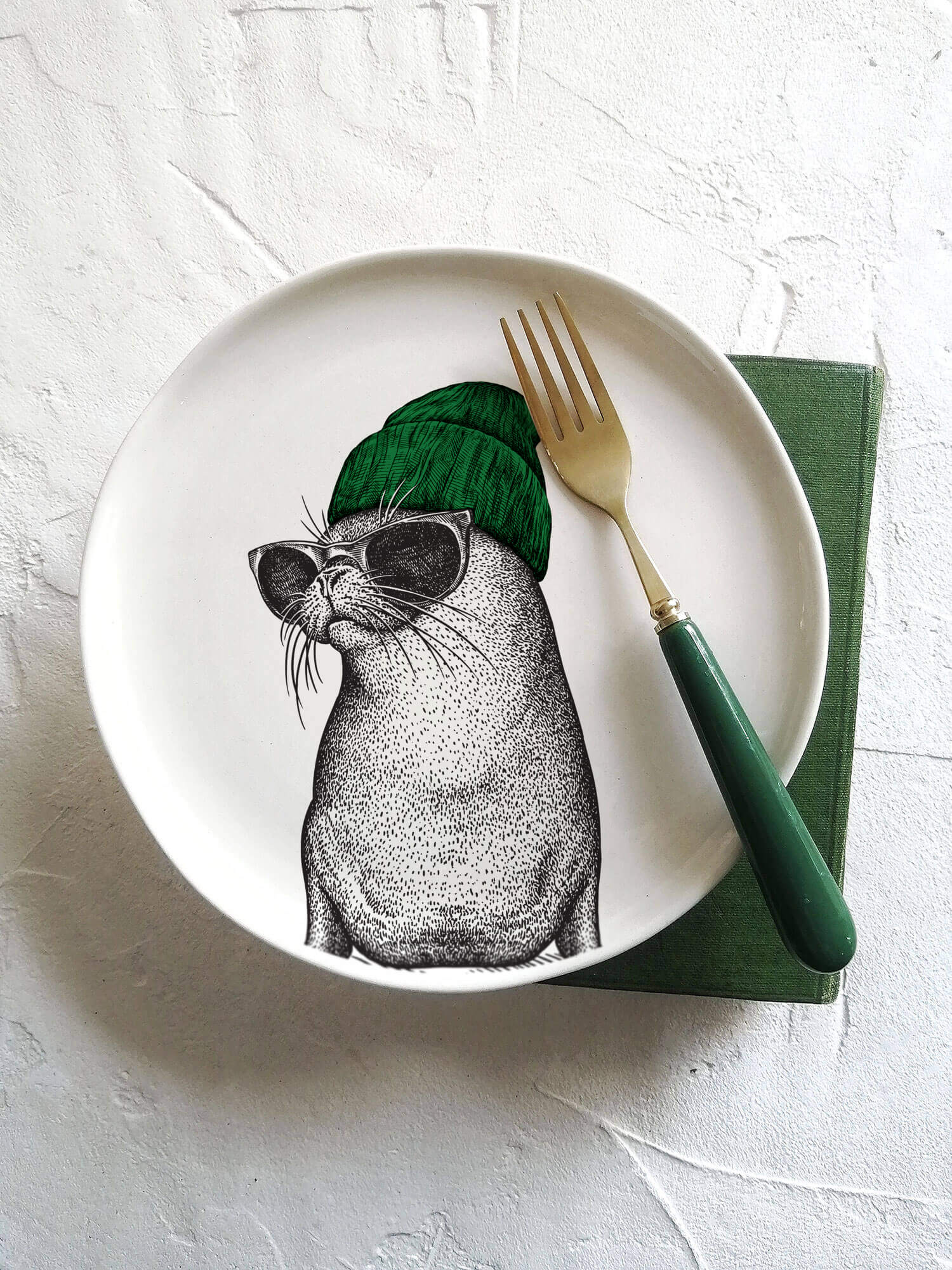 Gravür Hayvan Tabak - Fok