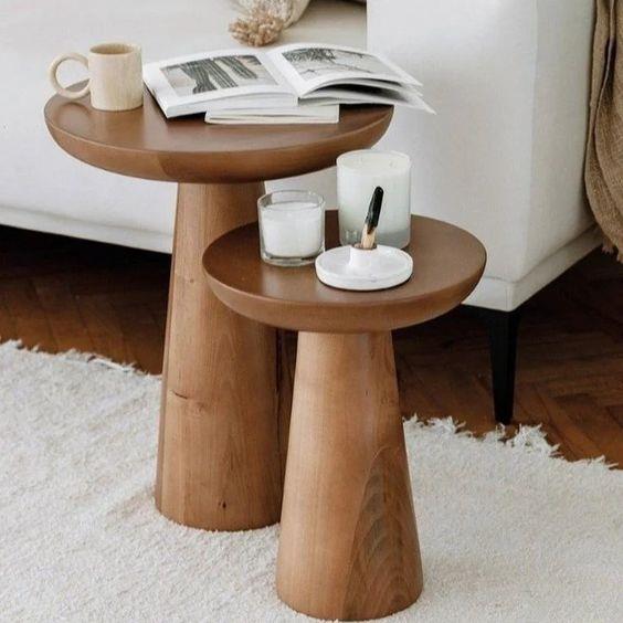 Mantar Sehpa 2'li Set