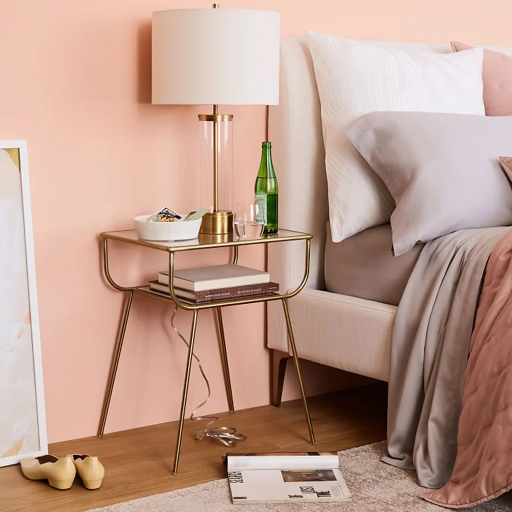 Gold Geyik Yan Sehpa