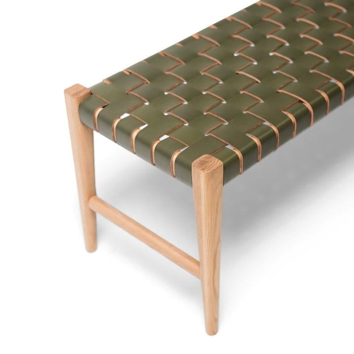 Gerçek Deri Kent Bench - Haki