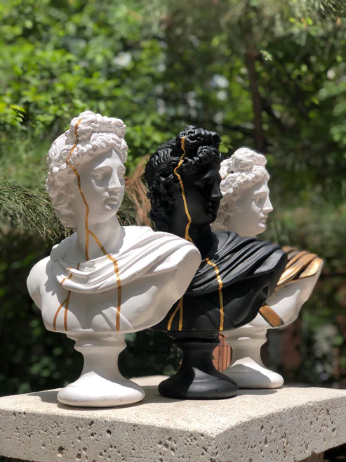 Apollo Golden 3'lü Heykel Seti - Apollo Set