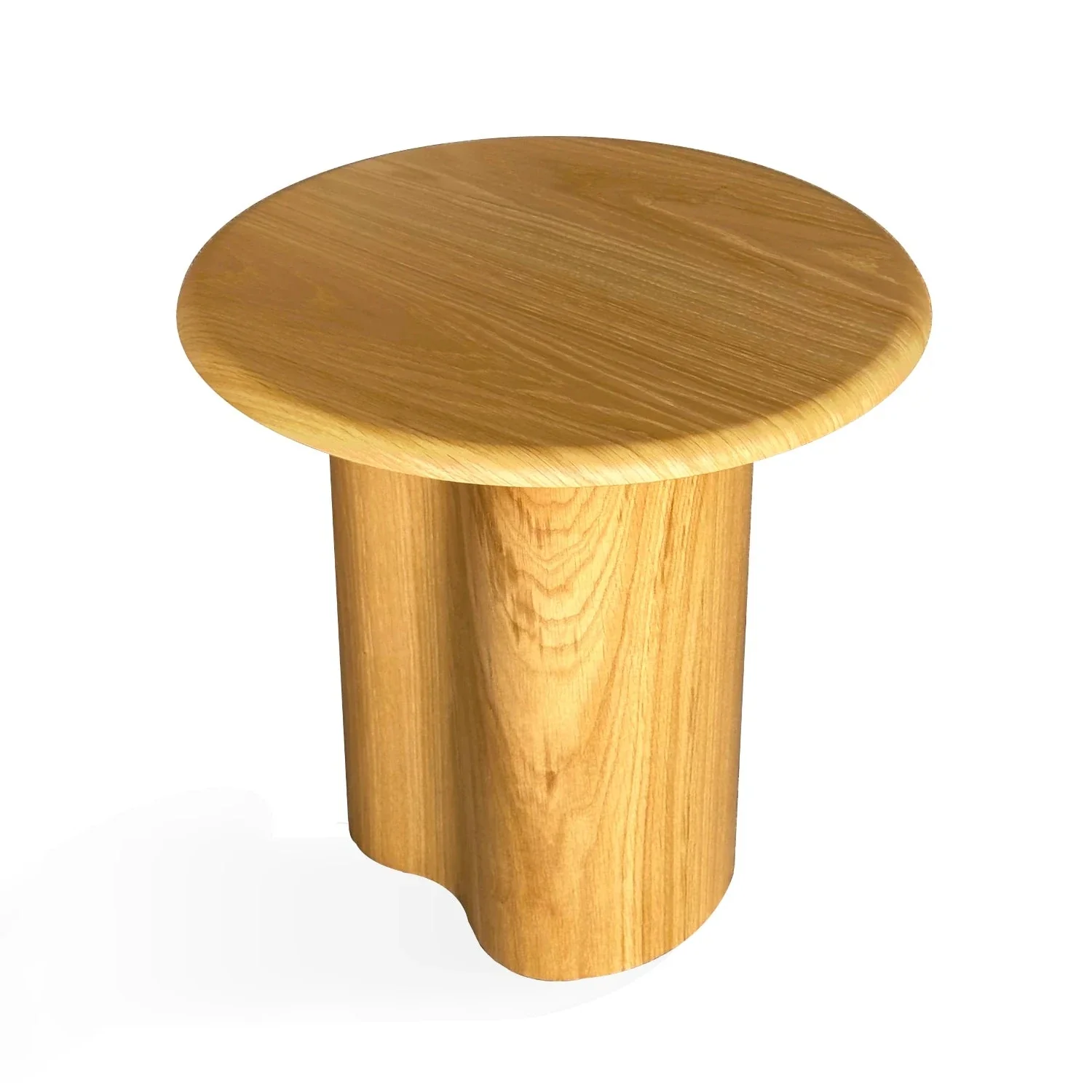 Avina Yuvarlak Yan Sehpa - Meşe