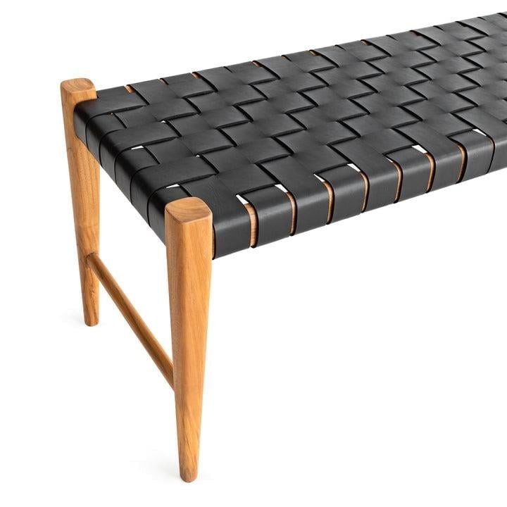 Gerçek Deri Kent Bench - Siyah