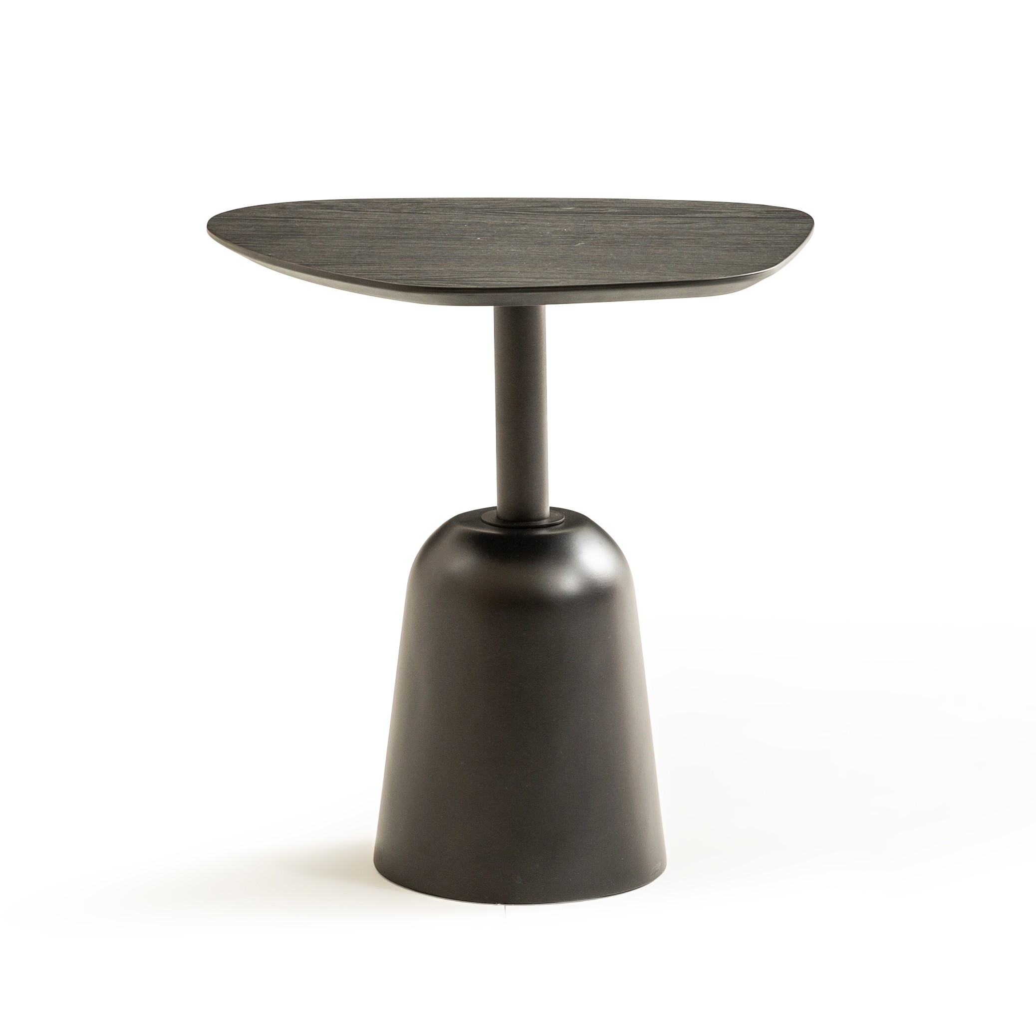 Delta Dörtgen Yan Sehpa - 50 cm - Siyah Meşe