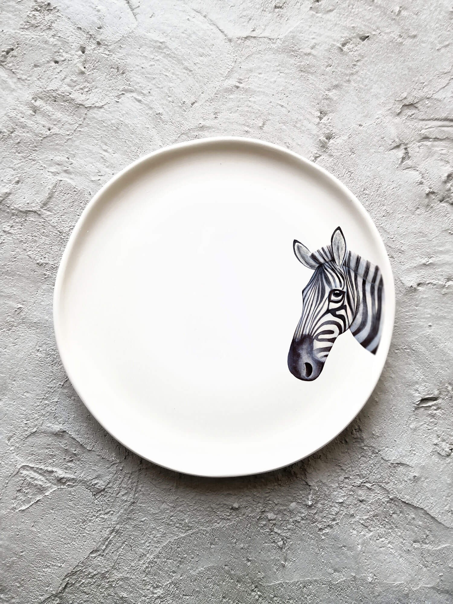 Minimal Hayvan Tabak - Zebra