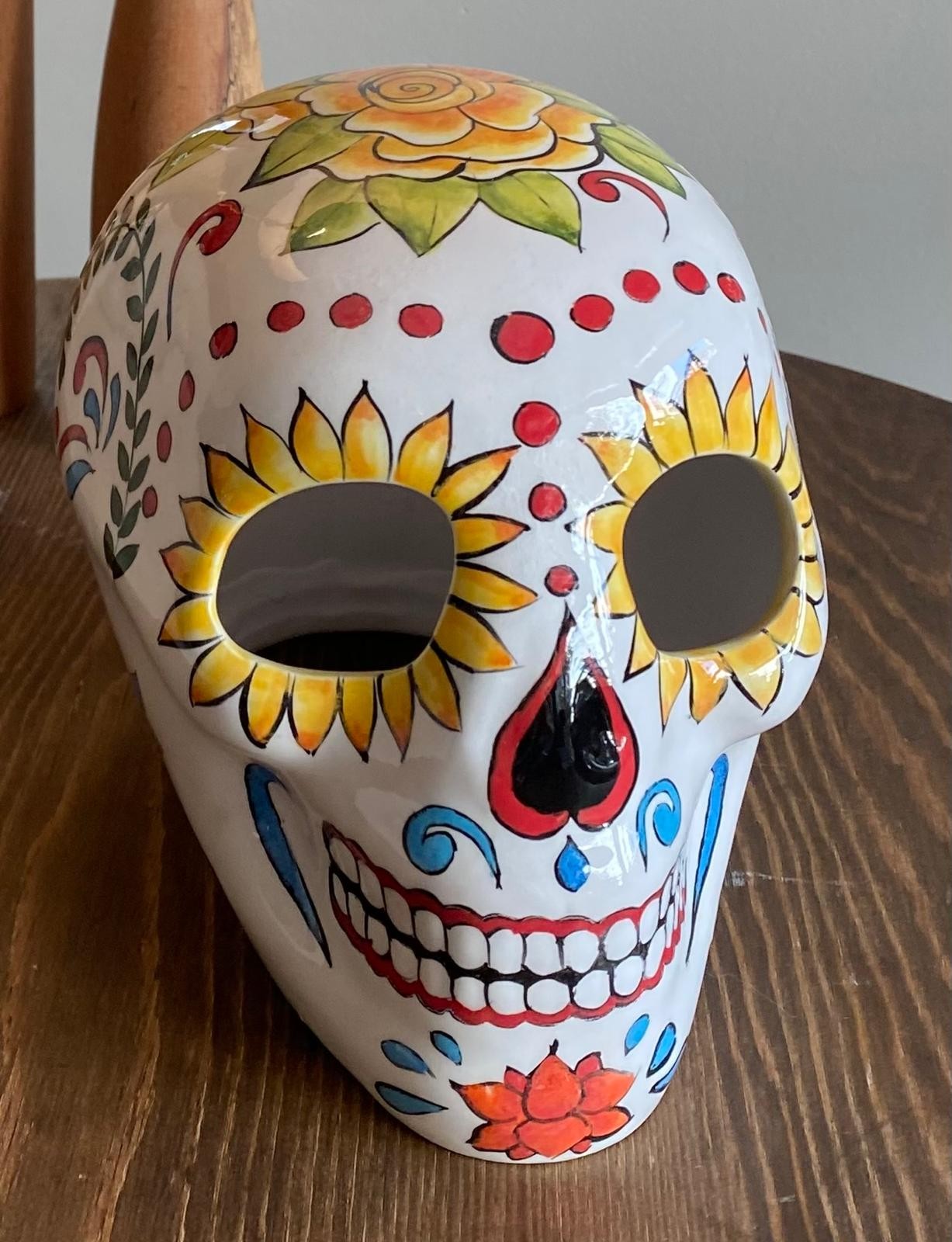 Skull Yellow Rose Dekoratif Ürün