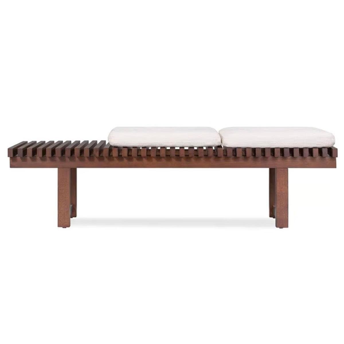 Doğal Ahşap Izgaralı Bench