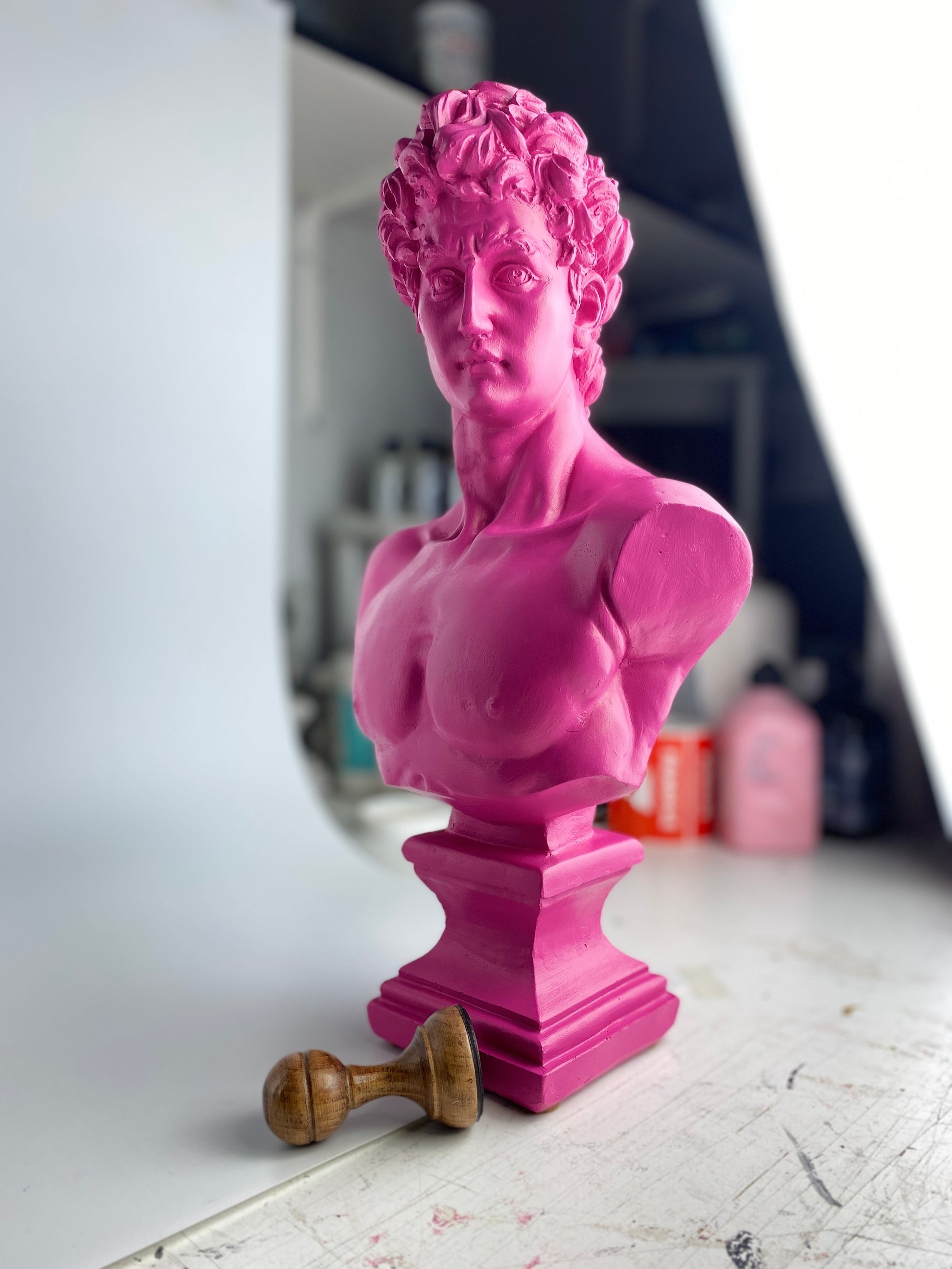 David Dark Pink Büyük Heykel