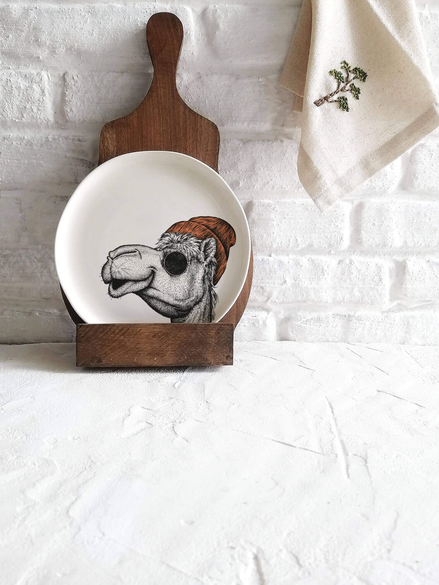 Gravür Hayvan Tabak - Deve