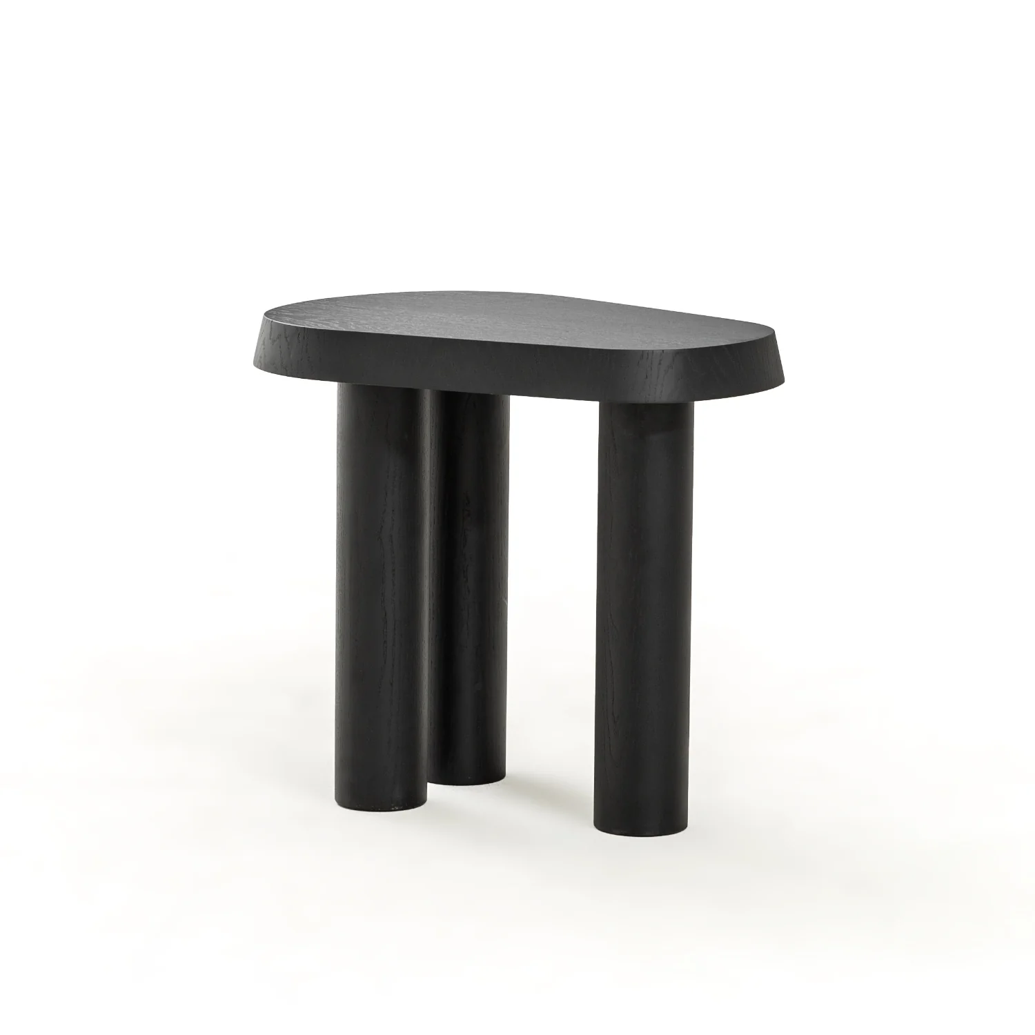 Atlas Amorf Yan Sehpa - Siyah Meşe