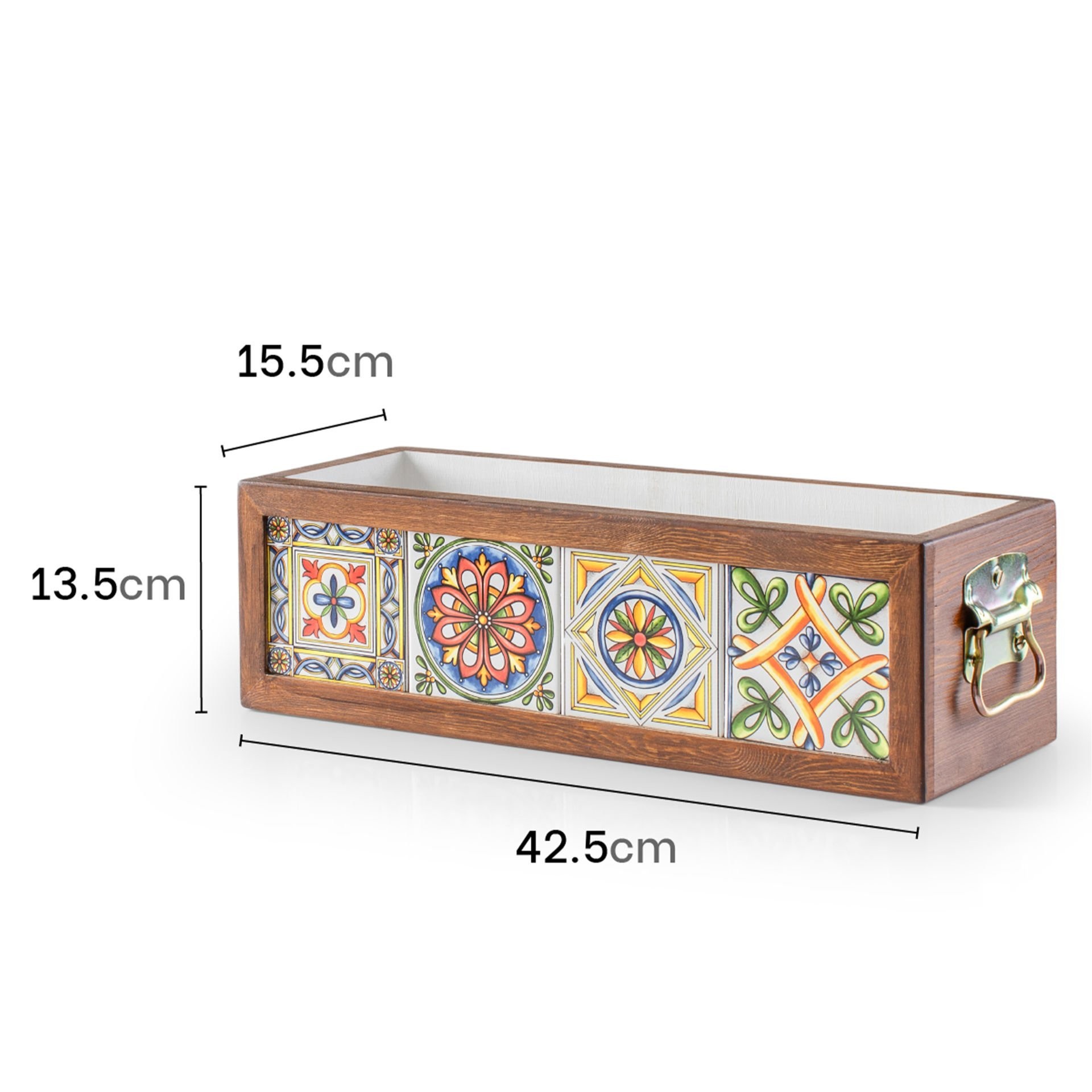 Meksika Çinili Dekoratif Saksı - 4 Çinili