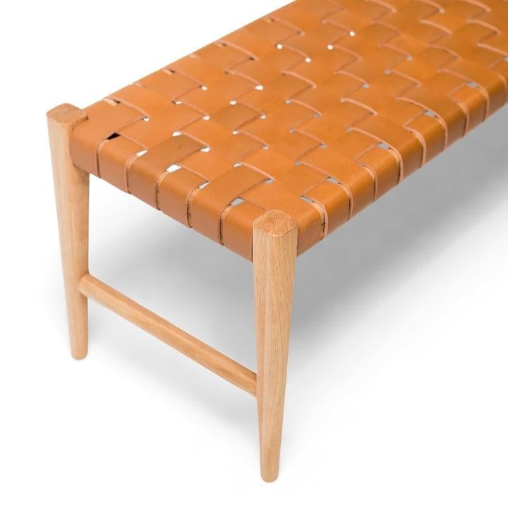 Gerçek Deri Kent Bench - Kahverengi