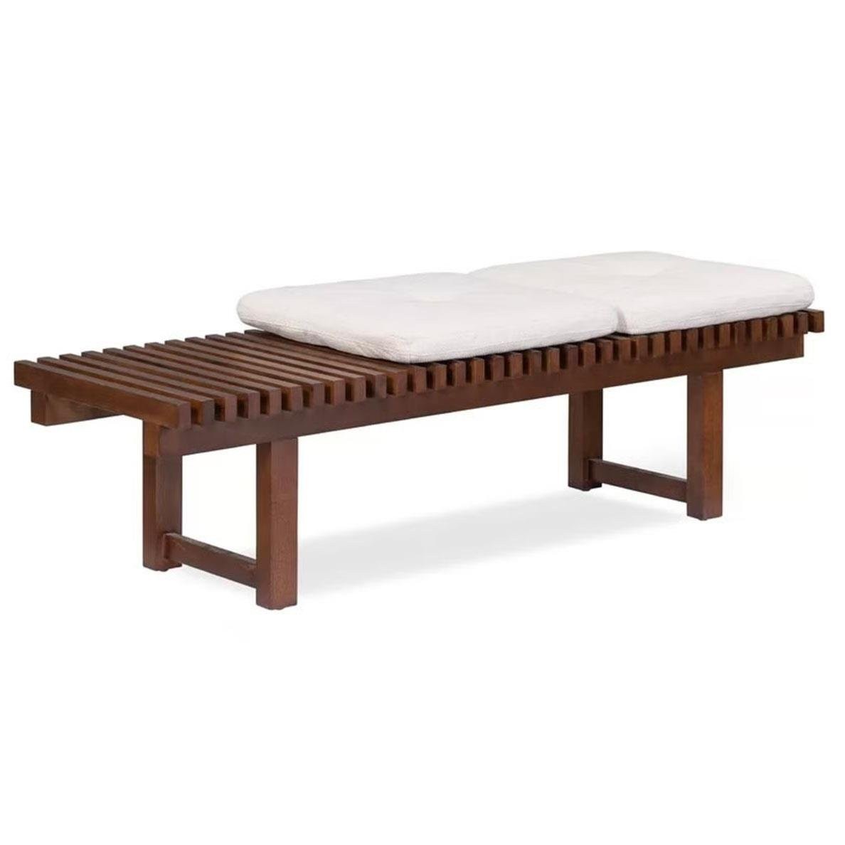 Doğal Ahşap Izgaralı Bench