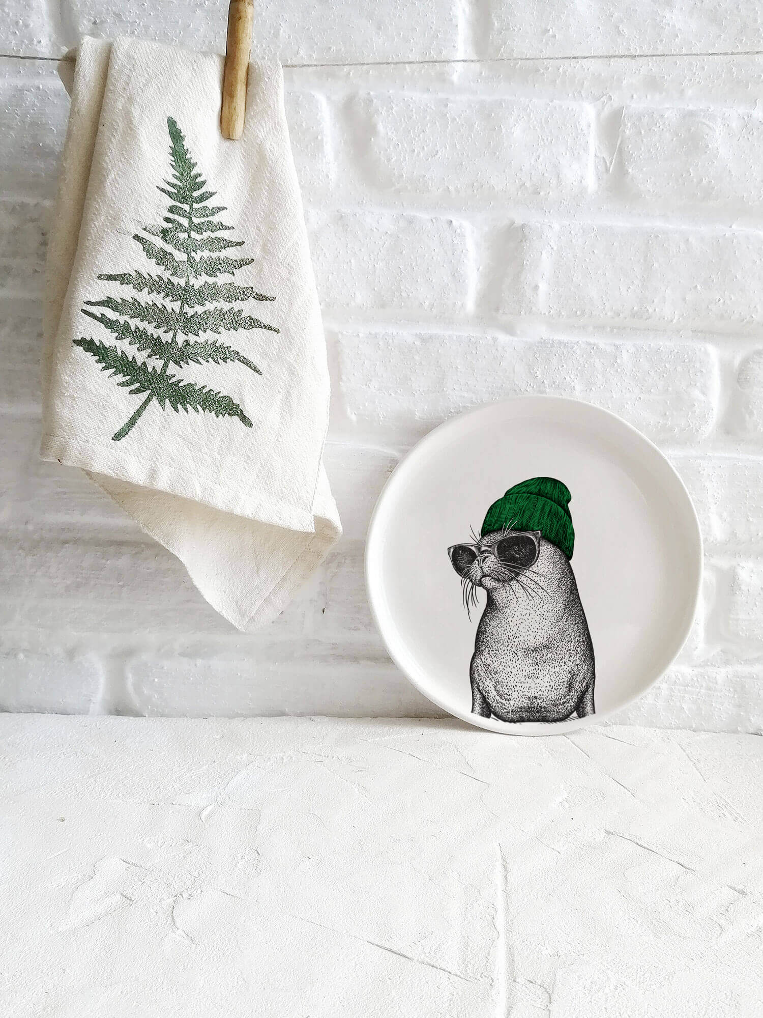 Gravür Hayvan Tabak - Fok