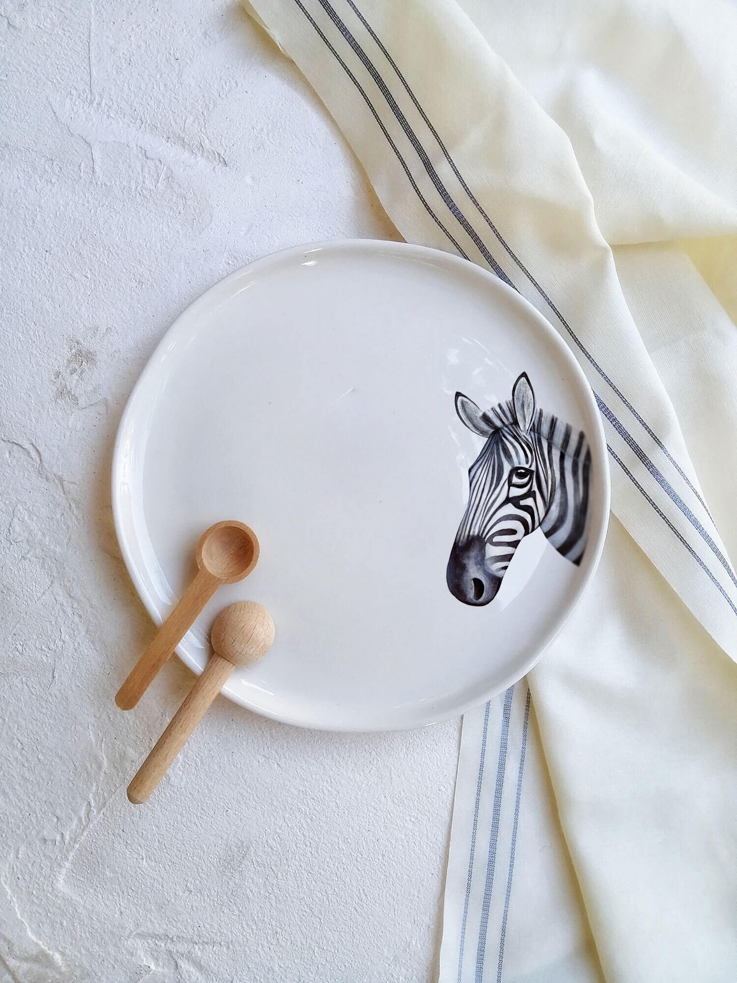 Minimal Hayvan Tabak - Zebra