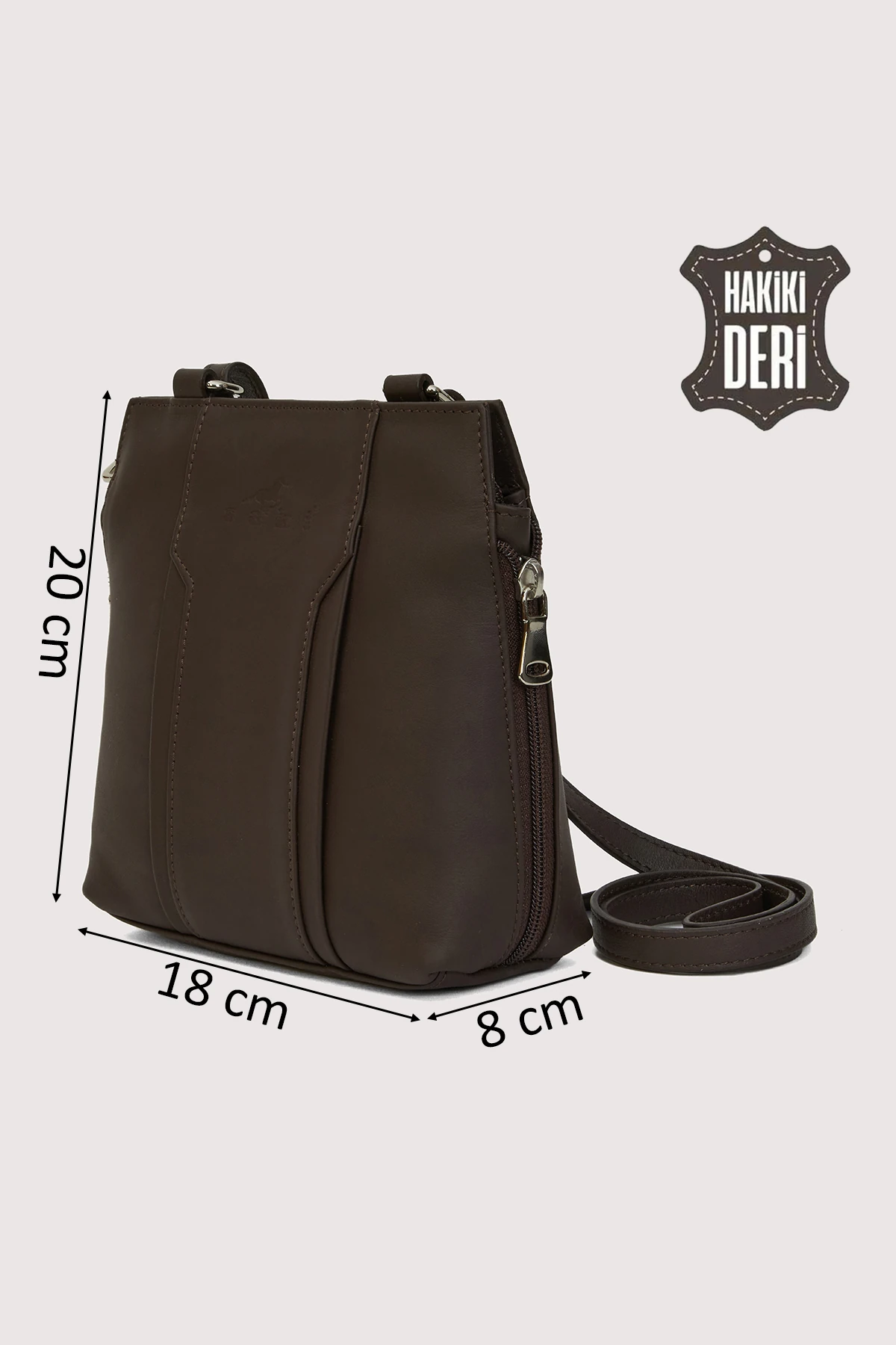 Hakiki Deri Kadın Deri Omuz Çantası Siyah SMR562 - Simore