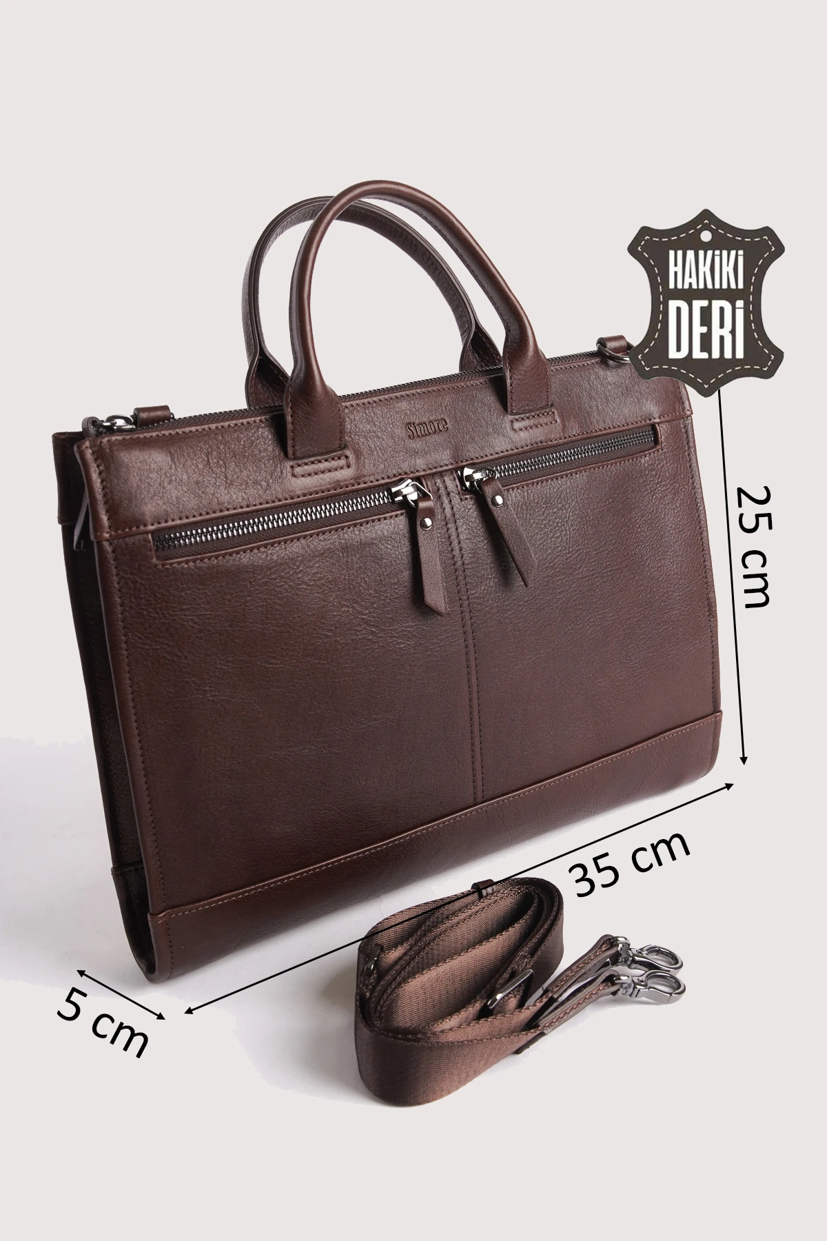 Hakiki Deri Erkek Evrak Çantası SMR6981 - Simore