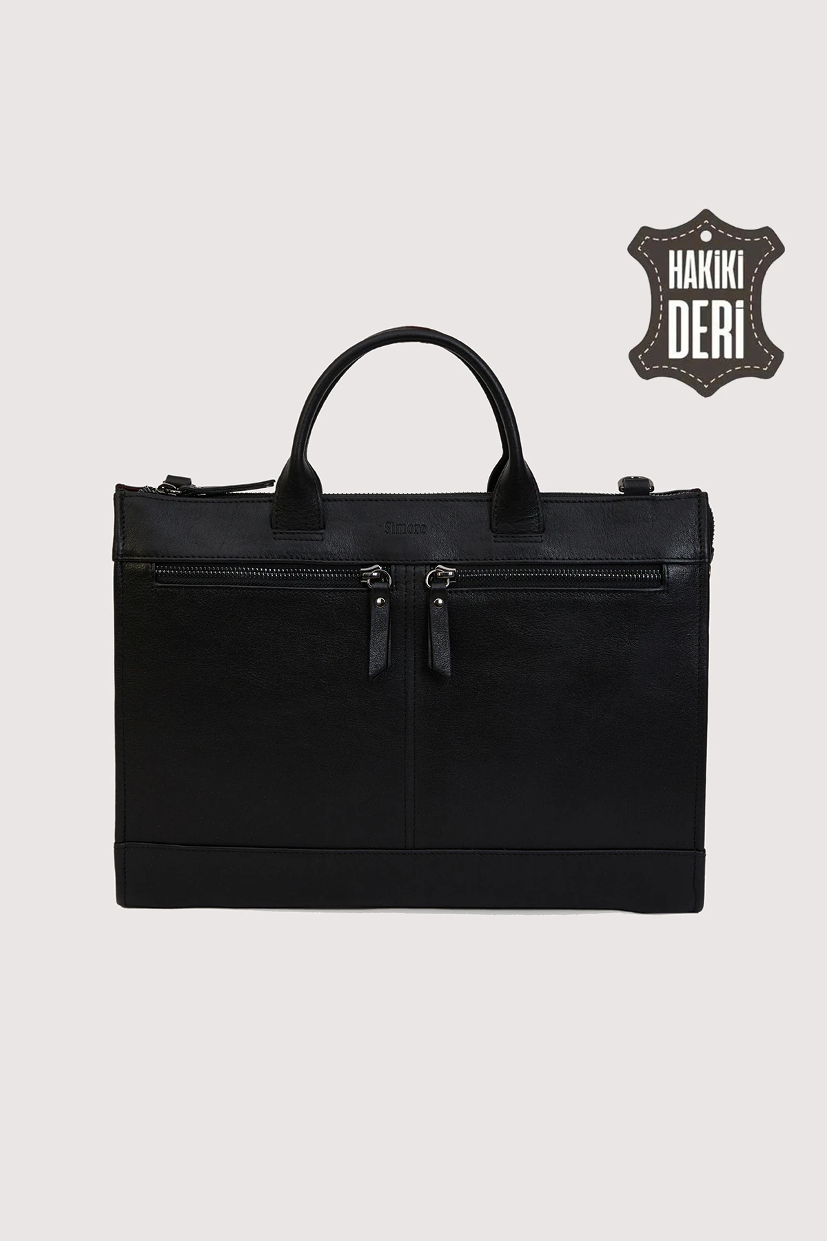 Hakiki Deri Erkek Evrak Çantası SMR6981 - Simore - Siyah